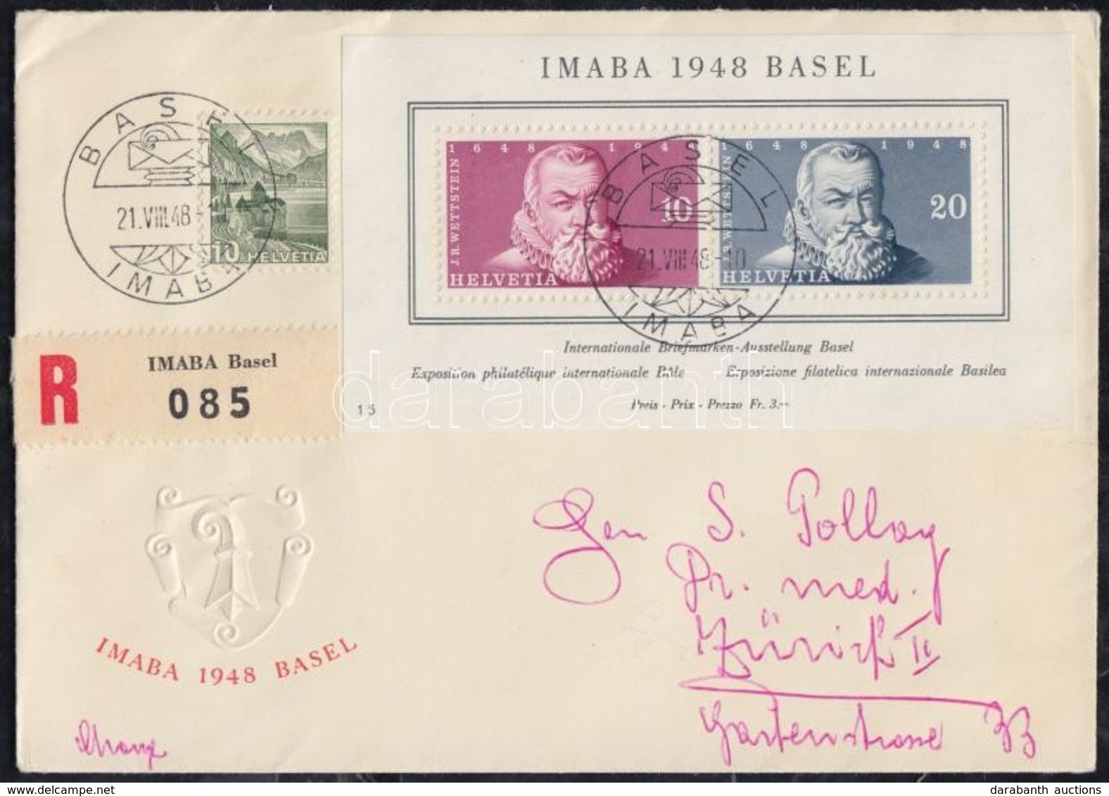 1948 Mi Blokk 13 Ajánlott FDC - Other & Unclassified