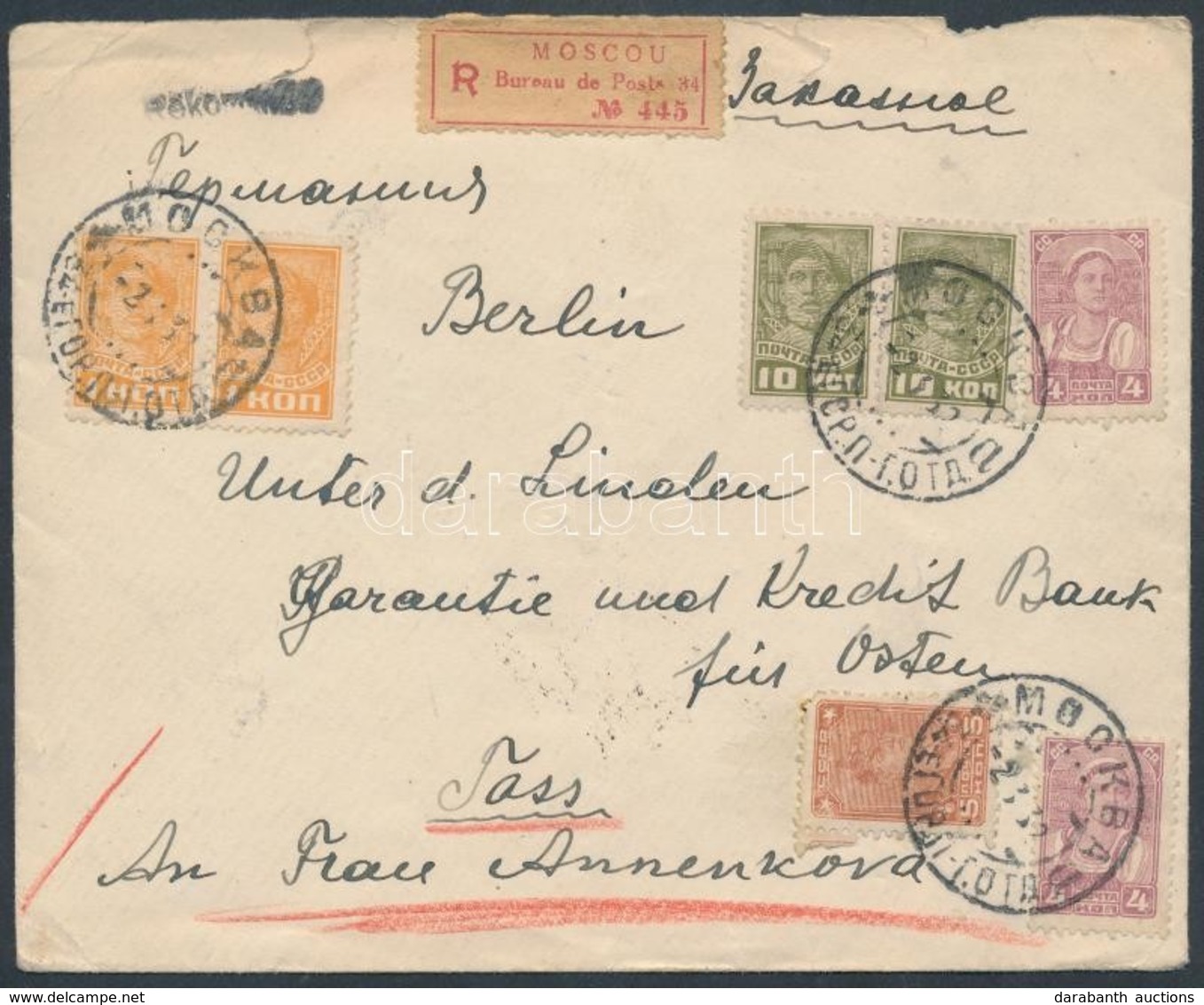 1932 Ajánlott Levél Berlinbe / Registered Cover To Berlin - Autres & Non Classés