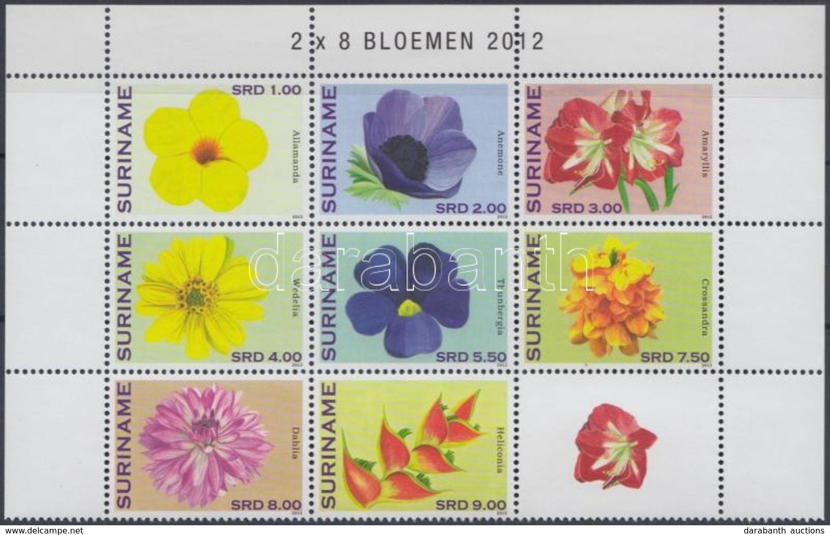 ** 2012 Virágok Sor 8-as összefüggésben Mi 2559-2566 - Autres & Non Classés