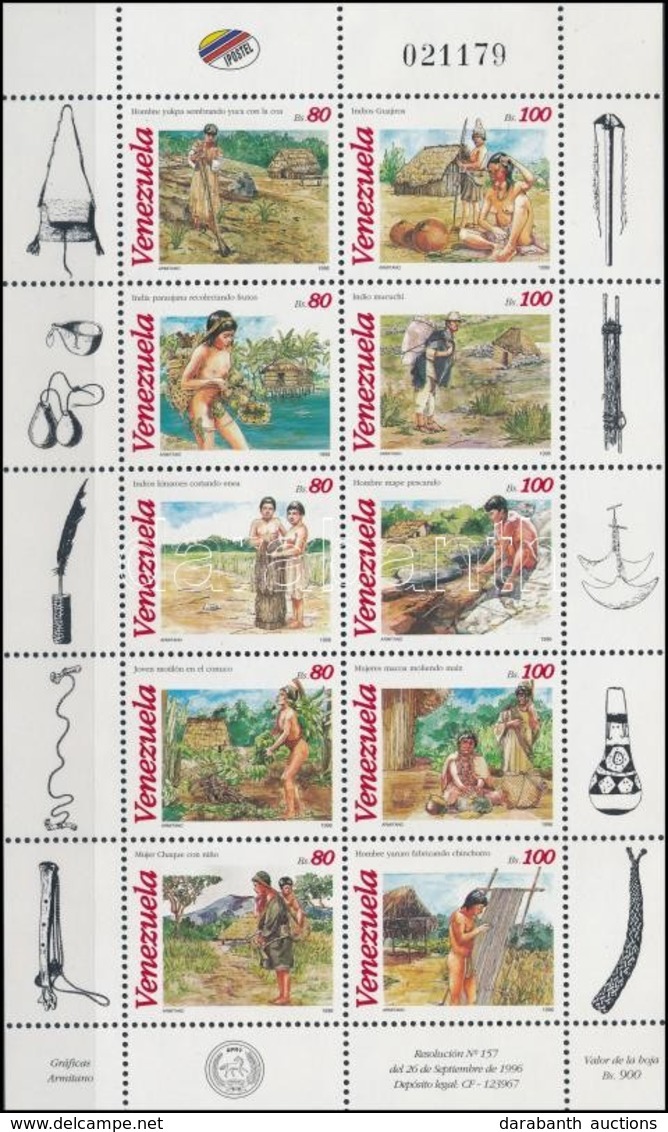 ** 1996 Bennszülöttek Kisív,
Aboriginals Minisheet
Mi 3016-3025 - Andere & Zonder Classificatie