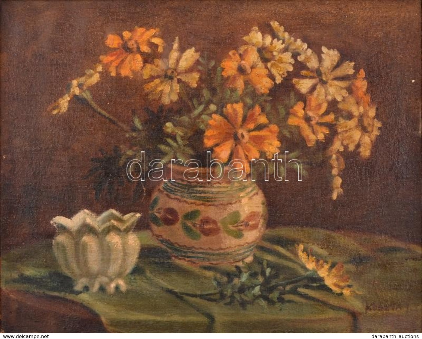 Koszta Jelzéssel: Virágcsendélet. Olaj, Vászon, 40×50 Cm - Sonstige & Ohne Zuordnung