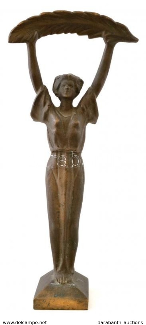 Szabadság-szobor, Bronz, Jelzés Nélkül, M: 37 Cm - Sonstige & Ohne Zuordnung