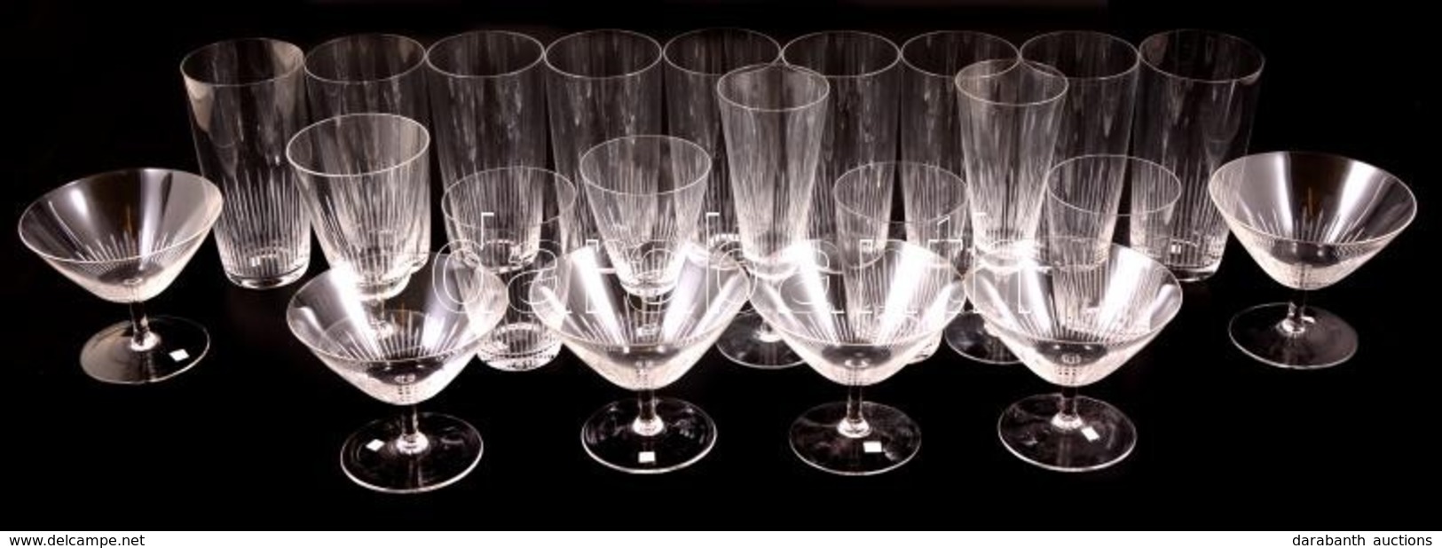 Rosenthal Kristály Különféle Poharak (23 Db), Csiszolt, Jelzett, Néhányon Nagyon Apró Csorbával - Verre & Cristal