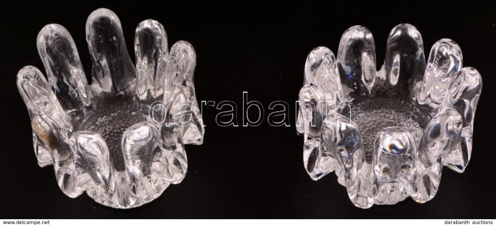 2 Db öntött üveg Kínáló 10 Cm - Glass & Crystal