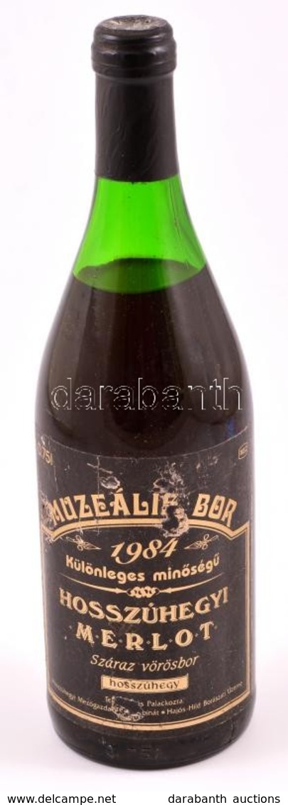 1984 Hosszúhegyi Merlot Bontatlan Palack Vörösbor - Andere & Zonder Classificatie