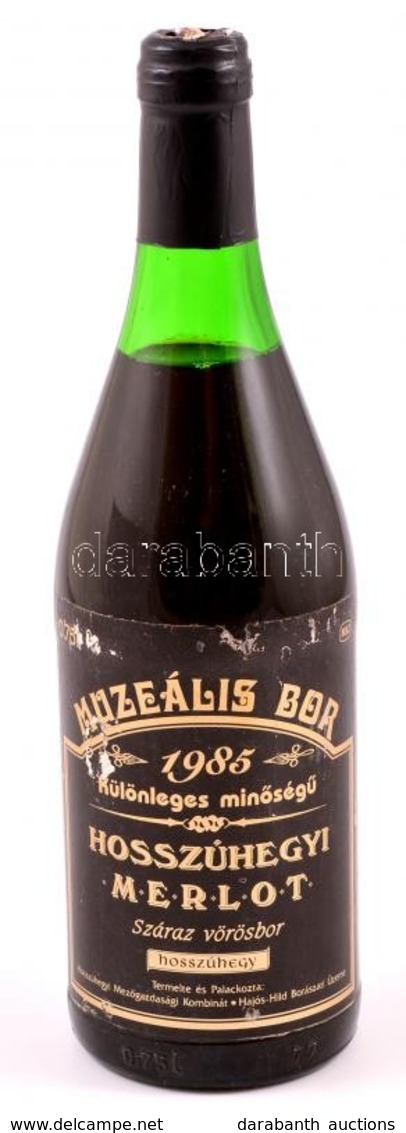 1985 Hosszúhegyi Merlot Bontatlan Palack Vörösbor - Sonstige & Ohne Zuordnung