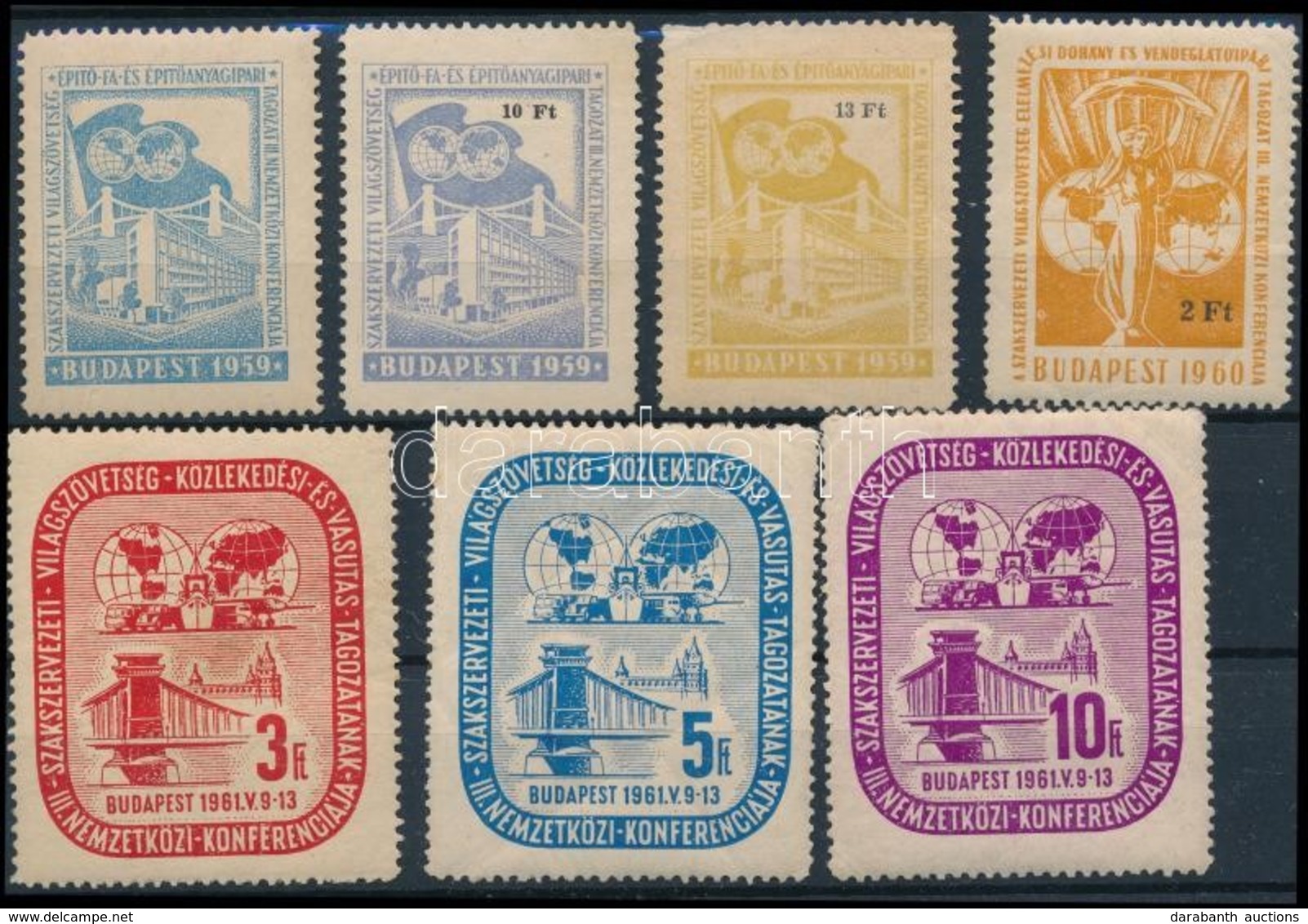 1959-1961 Nemzetközi Konferencia 7 Db Klf Reklámbélyeg - Unclassified