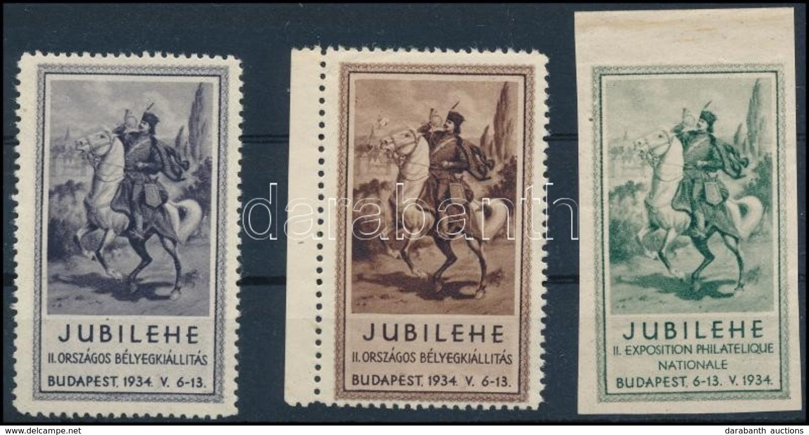 1934 Jubilehe 2 Db Fogazott és 1 Db Vágott Reklámbélyeg - Unclassified