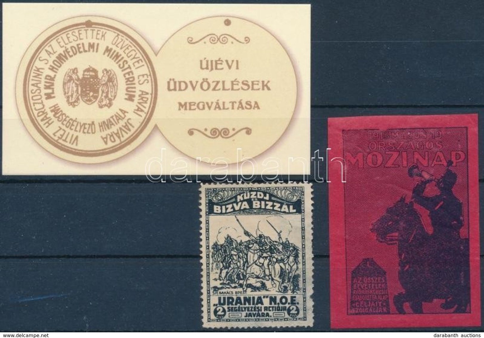 I. Világháborús Ikerbélyeg Facsimile Kiadás + 2 Levélzáró - Unclassified