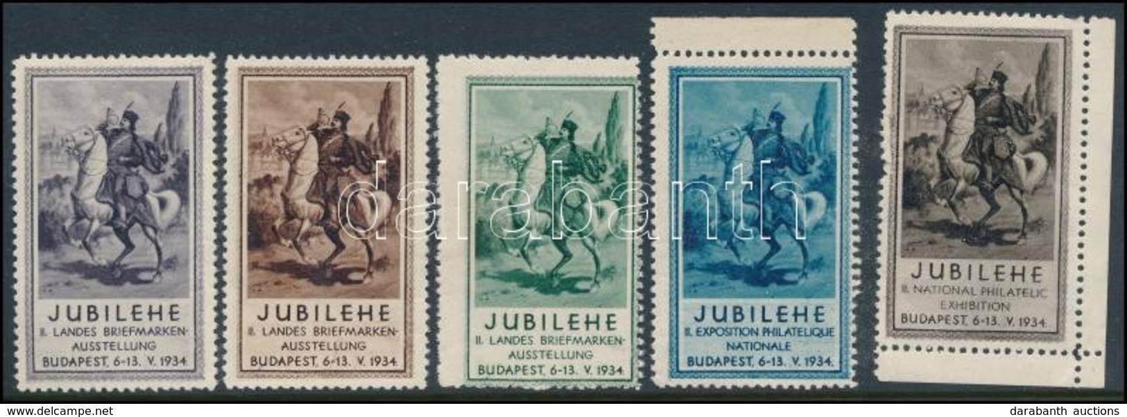 1941 Jubilehe 5 Klf Színű Levélzáró Bélyeg - Unclassified