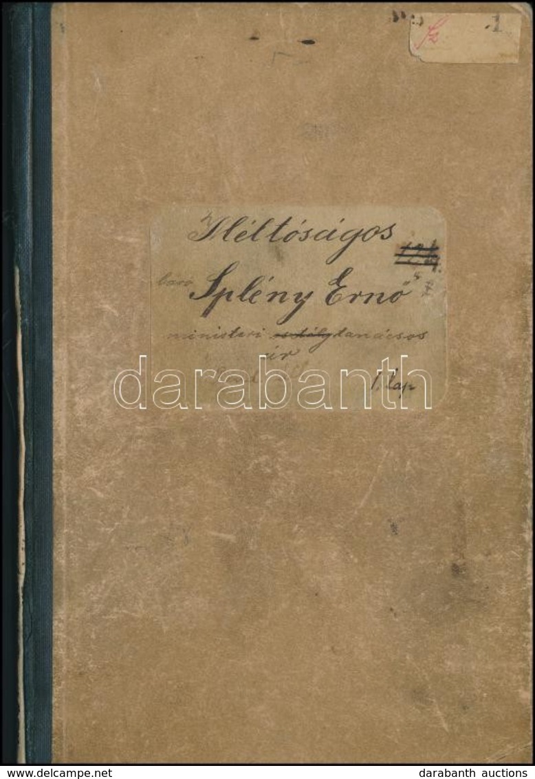1915 Bp., Budapesti M. K. Állami Hidak Fizetési Könyve - Non Classés