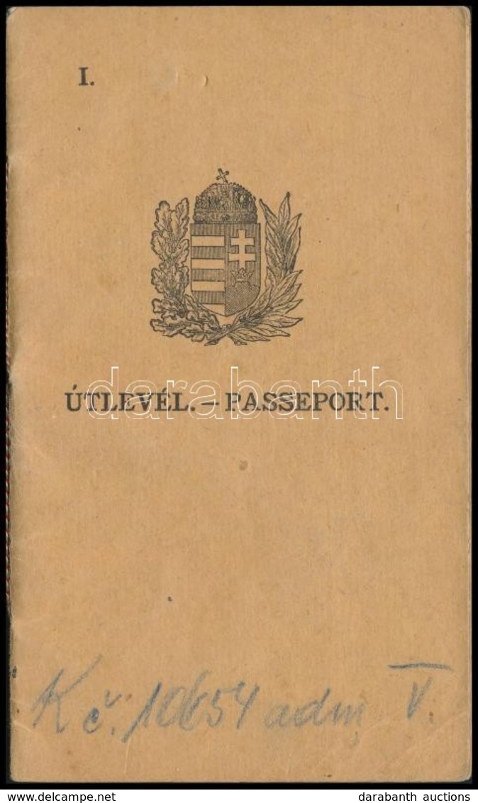 1921 Útlevél Fénykép Nélkül - Zonder Classificatie