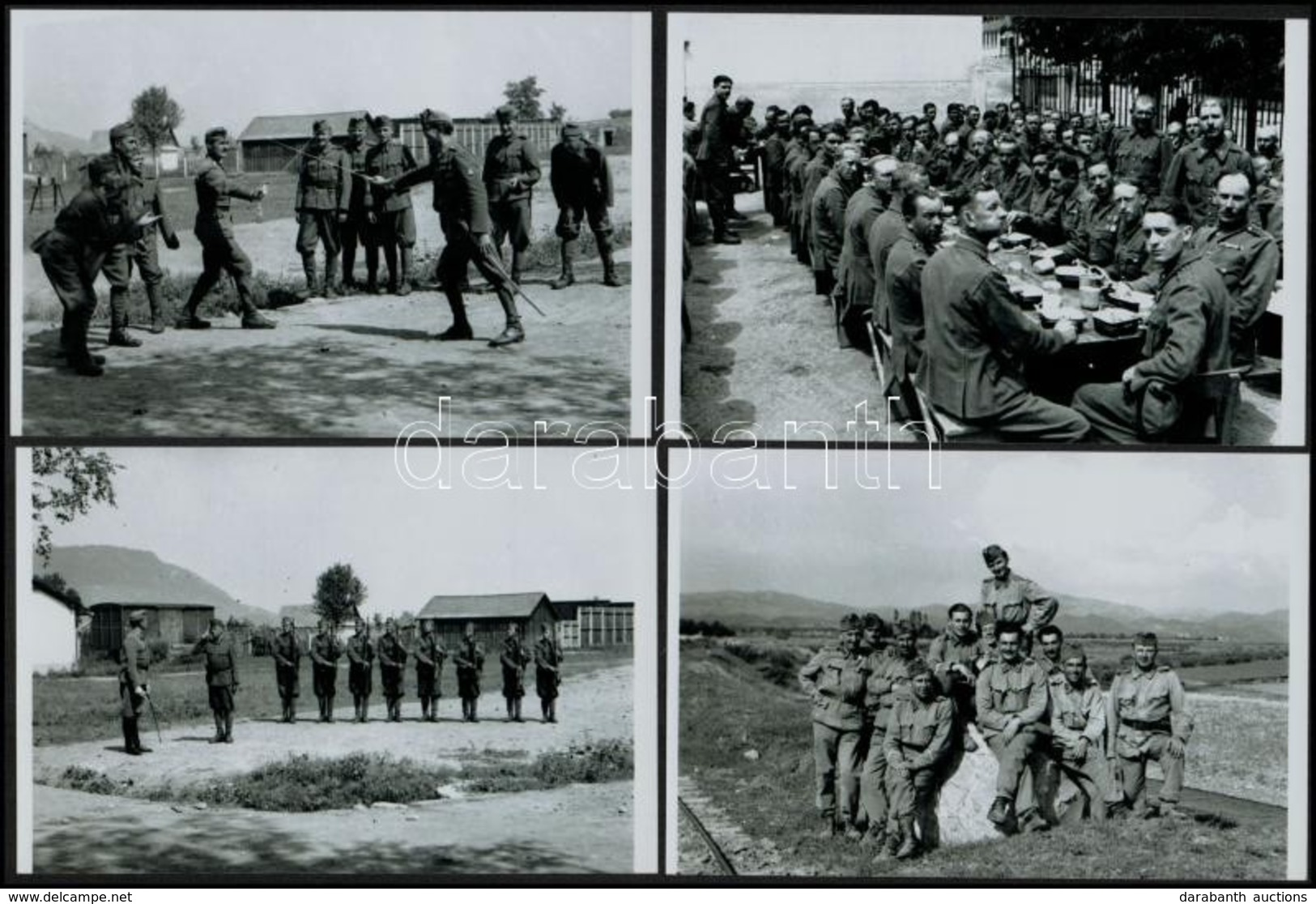 Cca 1949 Rózsa György Fotóriporter Hagyatékában őrzött Korabeli Negatívokról Készült Modern Nagyítások Katonai Kiképzésr - Other & Unclassified