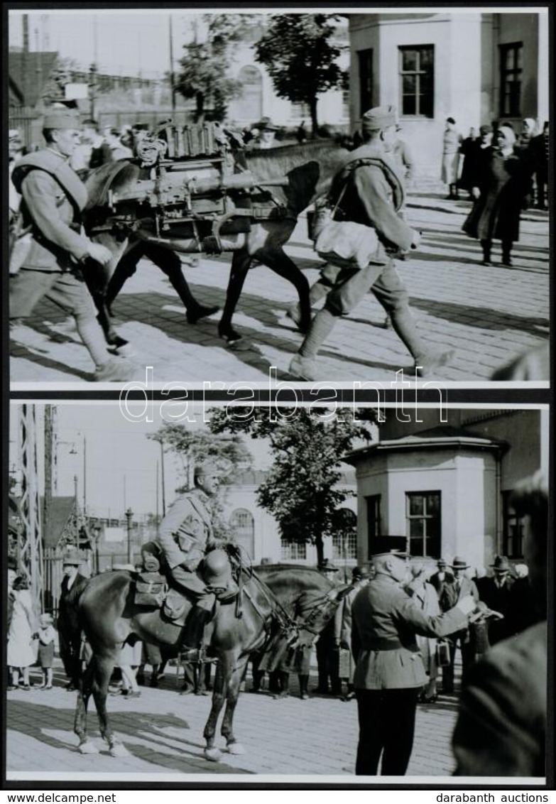 Cca 1920 Budapest, Katonai Alakulat Vonulása, 3 Db Vintage Negatívról Készült Mai Nagyítás, 18x25 Cm +  	
Cca 1925-1930  - Other & Unclassified