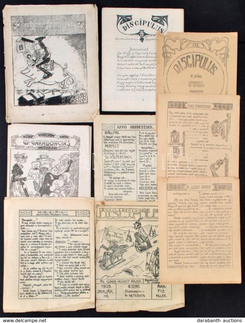 1908-1909 Az I. Kerületi Állami Főgimnázium, Mai Nevén Petőfi Sándor Gimnázium Humoros Diáklapjainak 5 Száma: Discipulus - Zonder Classificatie