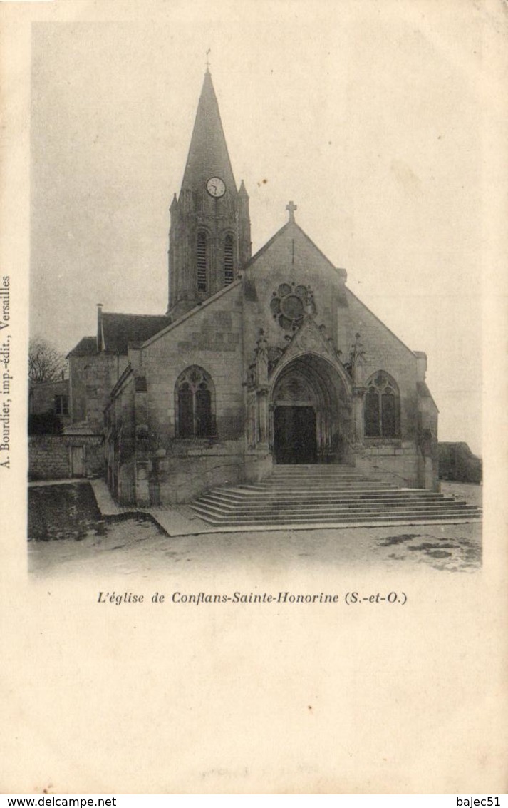1 Cpa Conflans Sainte Honorine - L'église  "pionnière" - Louveciennes