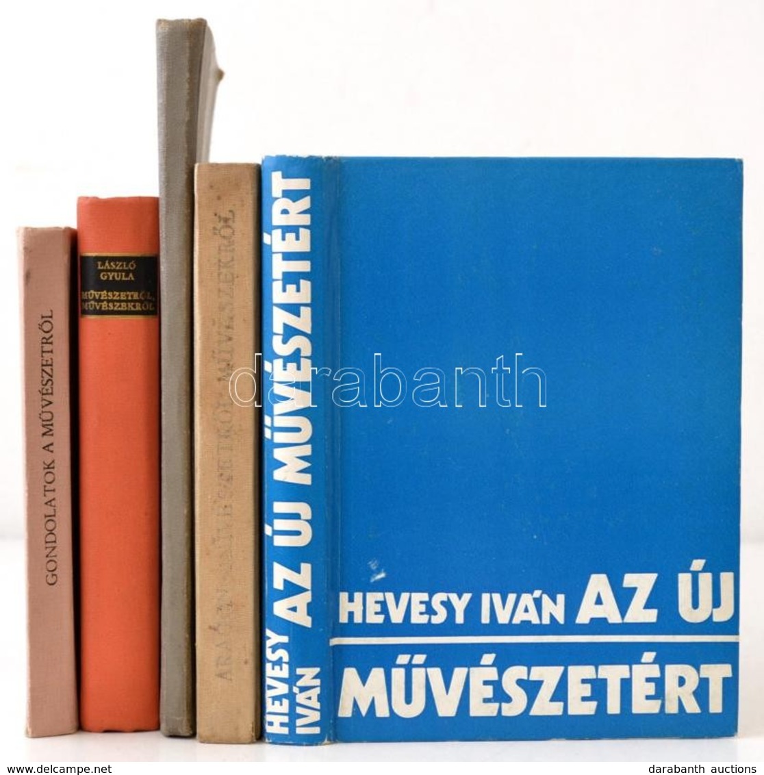 Vegyes Művészeti Könyvtétel, 5 Db: 
Aragon: Művészetről, Művészetekről. Bp.,1956, Magvető. Kiadói Félvászon-kötés, Kopot - Non Classés