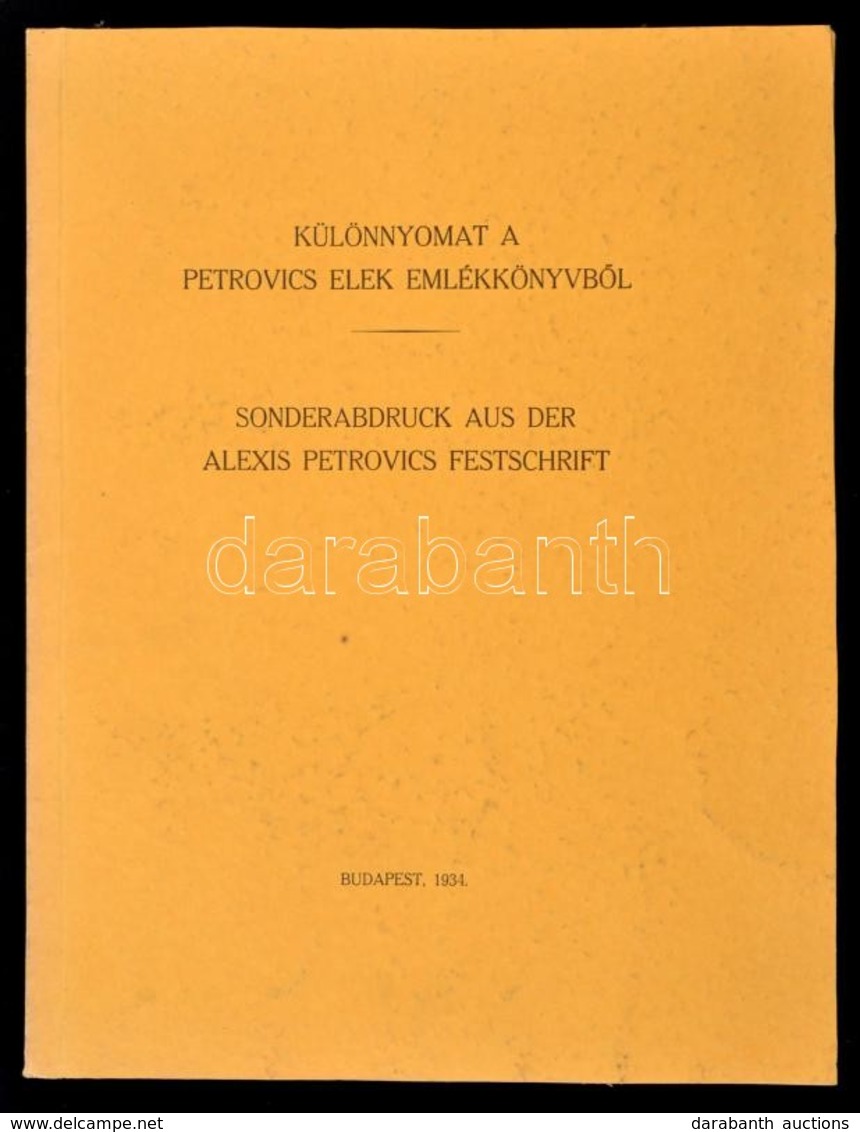 Agostino Di Duccio Egy Ismeretlen Madonnája. Különlenyomat A Petrovics Elek Emlékkönyvből. Bp., 1934. 18p. Kétnyelvű, Ma - Unclassified