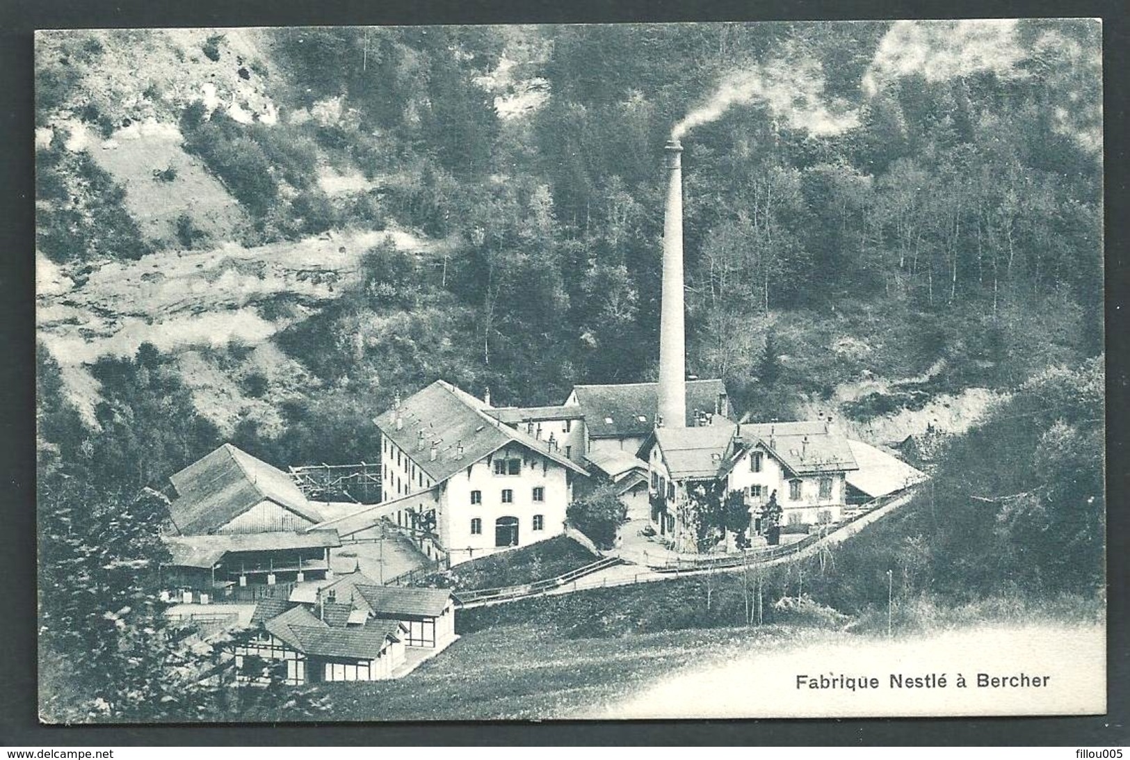 SUISSE  BERCHER ( VAUD )   FABRIQUE NESTLE....CHEMINEE.....C3100 - Bercher