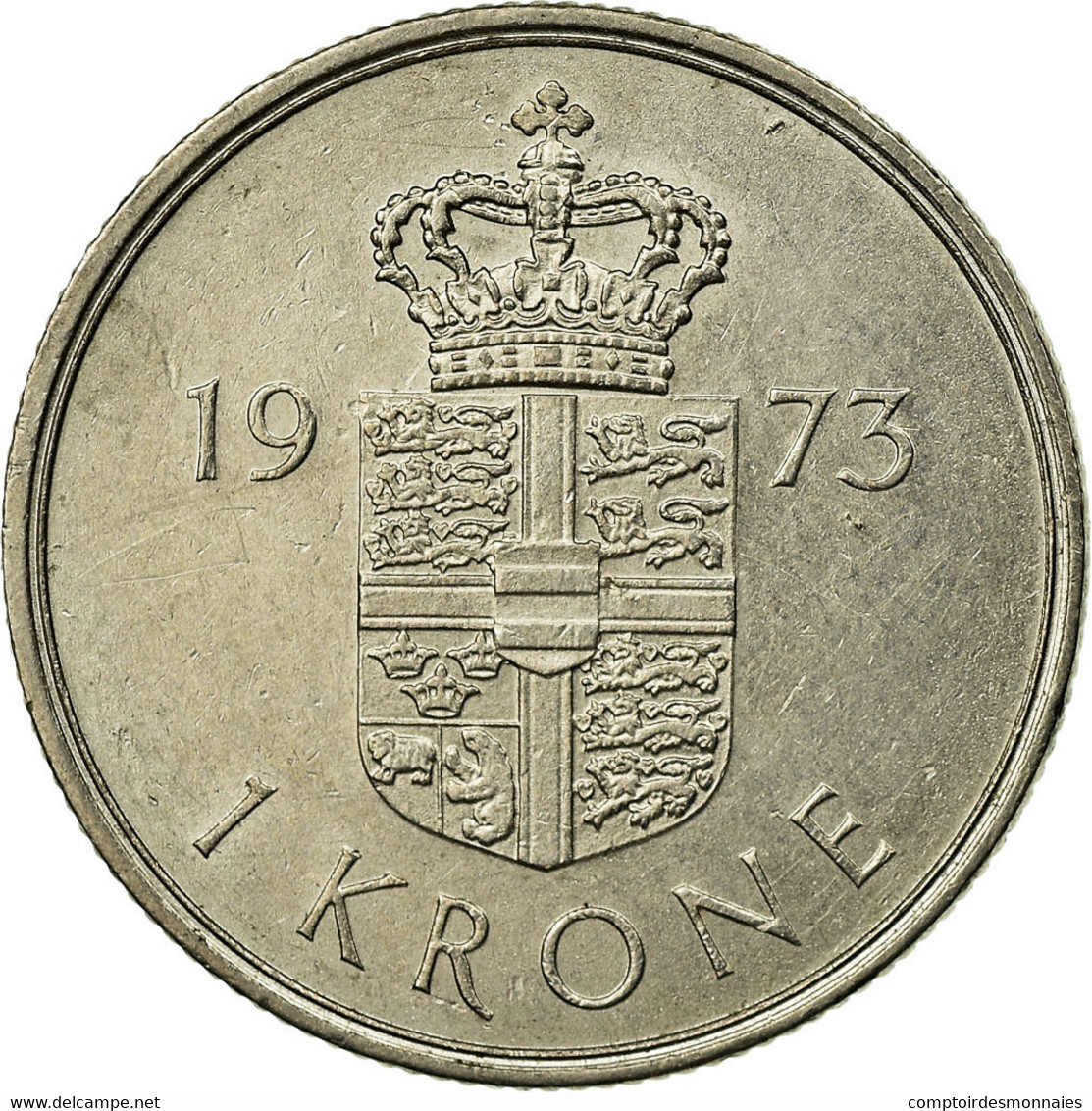Monnaie, Danemark, Margrethe II, Krone, 1973, Copenhagen, TTB, Copper-nickel - Yougoslavie