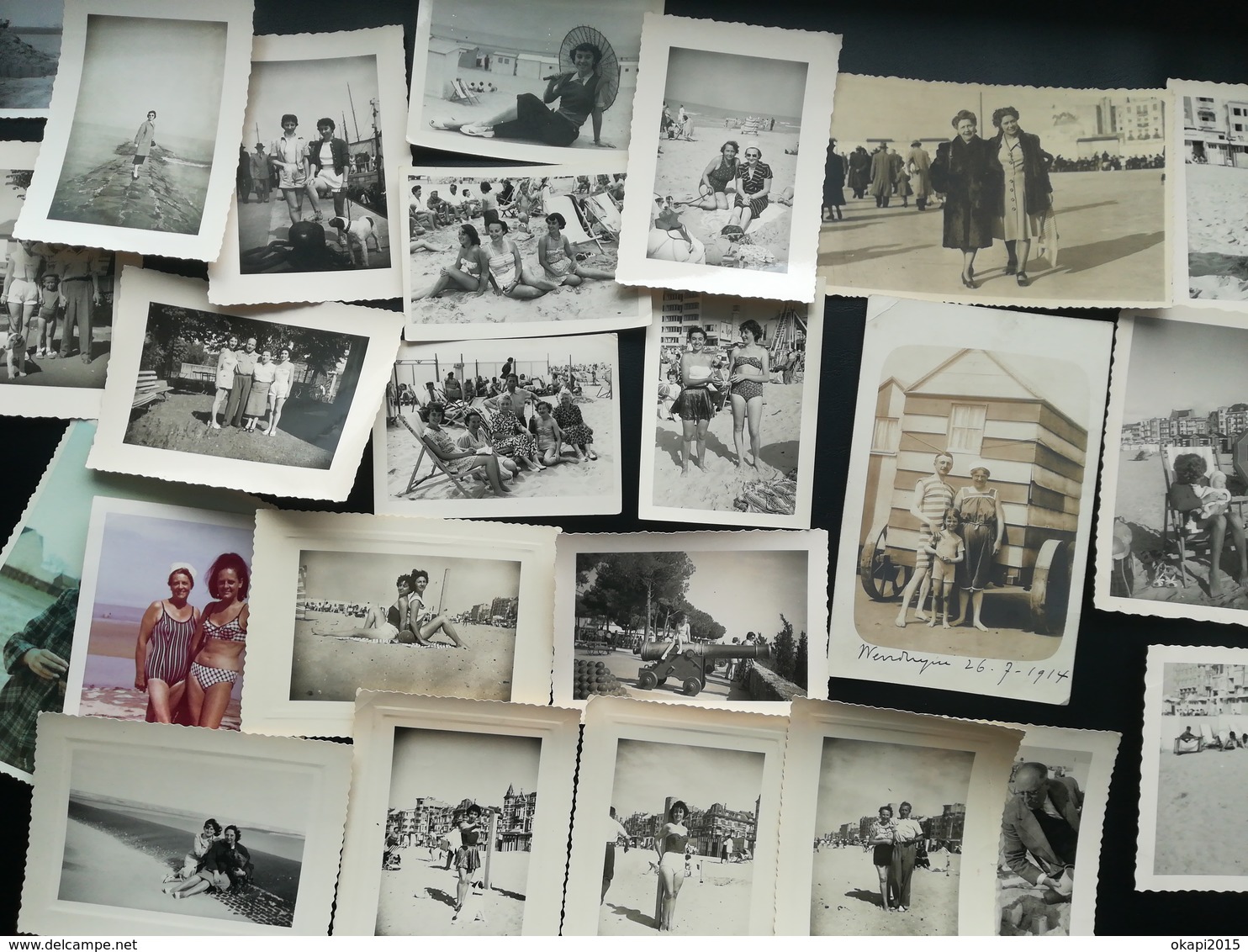 WENDUYNE OSTENDE FLANDRE  LITTORAL BELGIQUE PLAGE MER LOT 33 PHOTOS ORIGINALES ET 2 CARTES - PHOTOS  ANNÉES 1914 À 1960