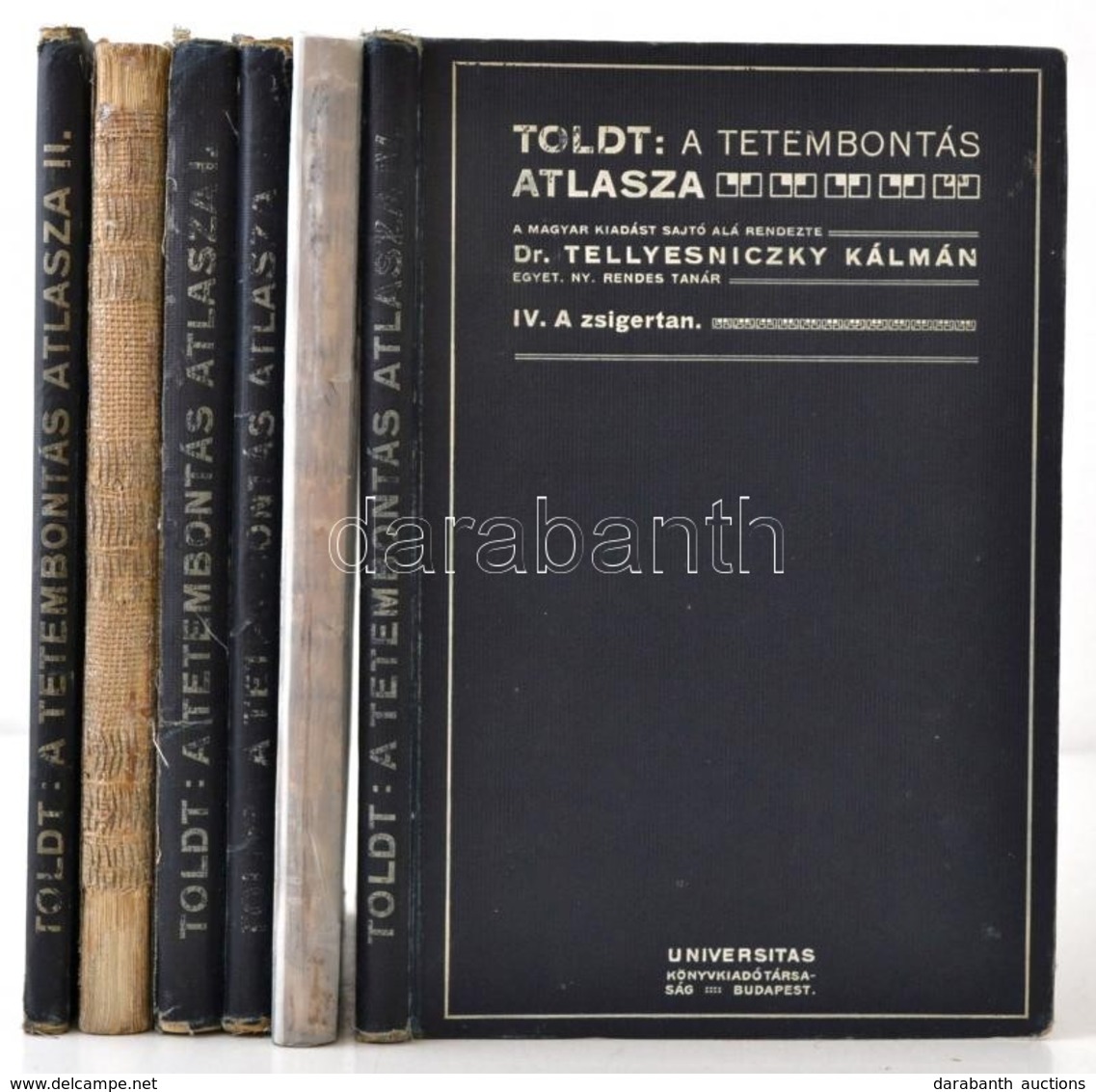 Toldt, [Karl] Károly: A Tetembontás Atlasza.
1505 Nagyrészben Színes Fametszettel és 13 Eredeti Röntgenképpel. A Magyar  - Non Classés