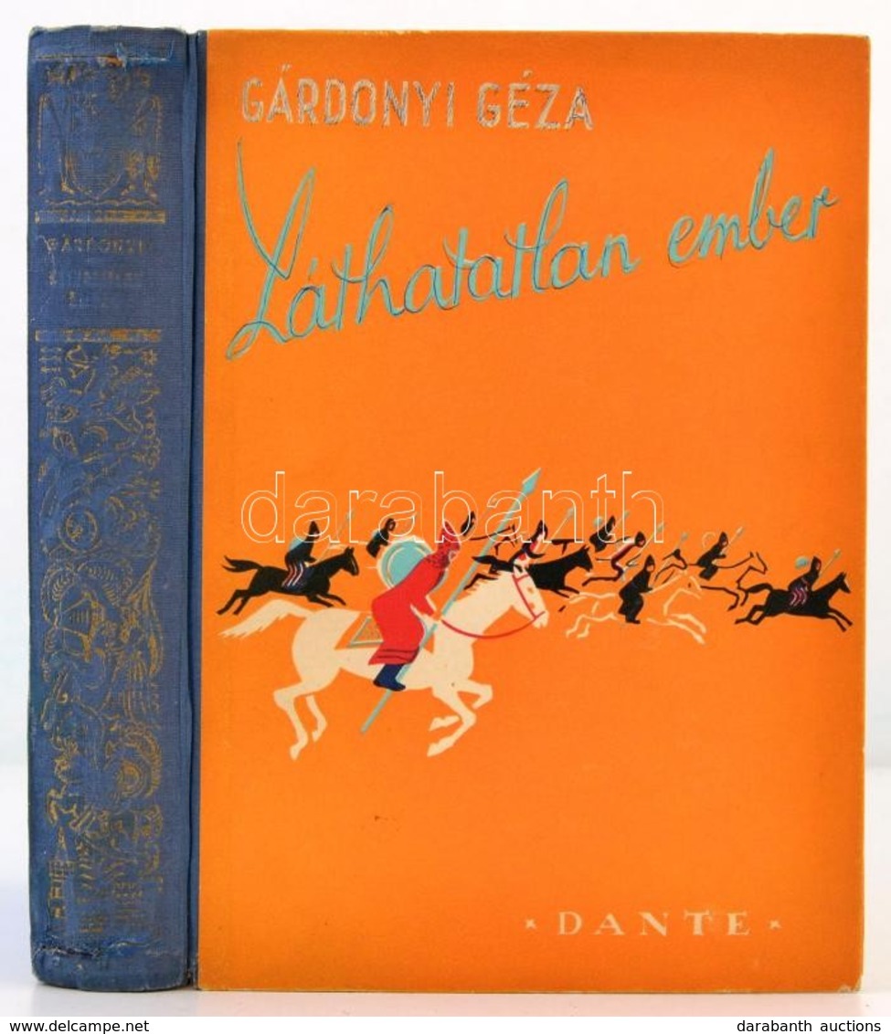 Gárdonyi Géza: A Láthatatlan Ember. Biczó András Rajzaival. Bp., 1943, Dante. Kiadói Illusztrált Félvászon-kötés, Kopott - Zonder Classificatie