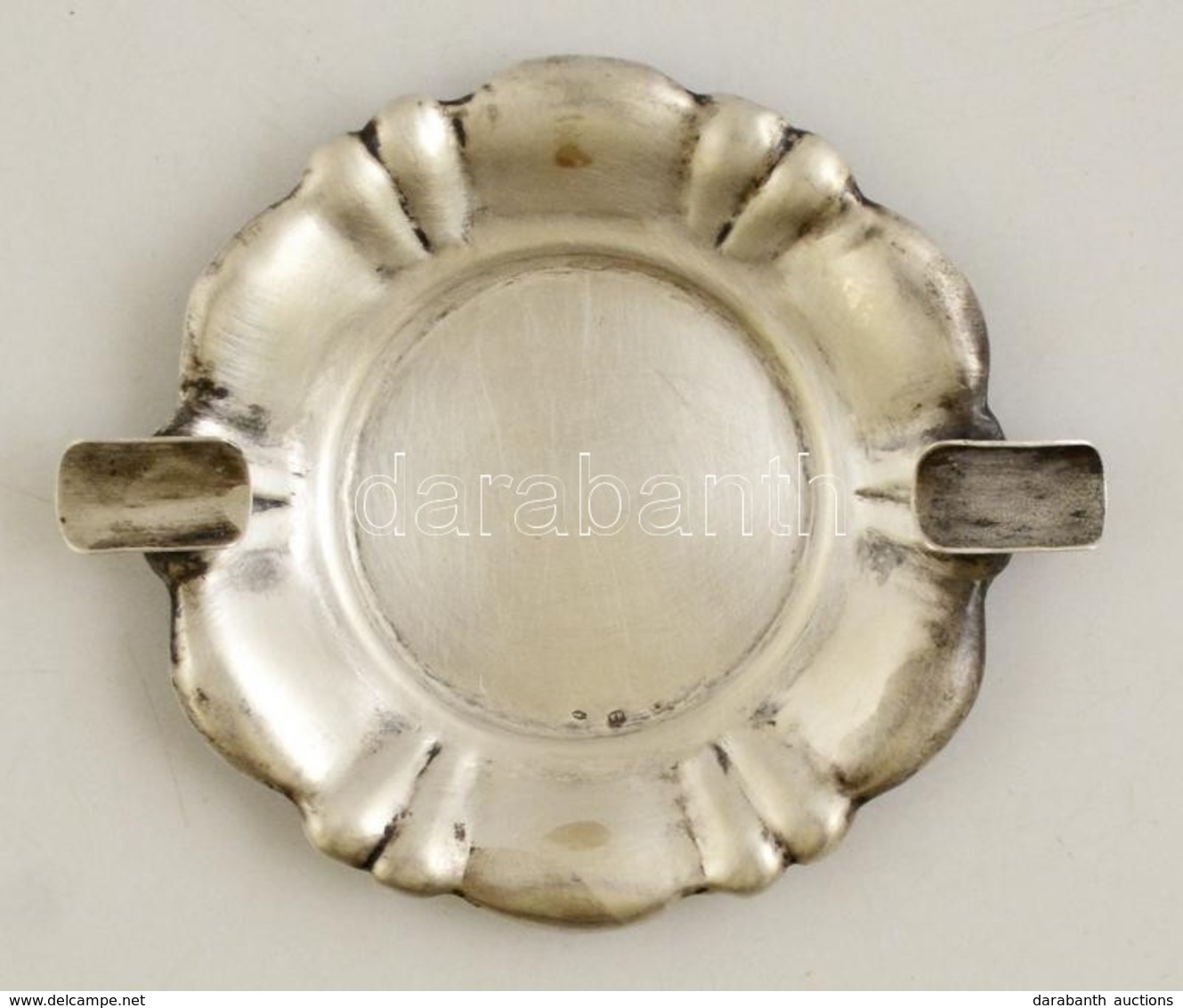 Jelzett Ezüst Hamutál D:9 Cm, 26,6 G / Silver Ashtray - Autres & Non Classés