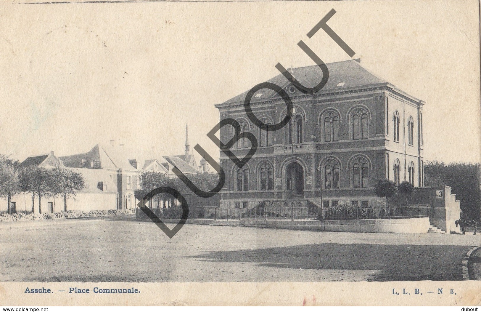 Postkaart-Carte Postale  ASSE Place Communale 1908 (O203) - Asse