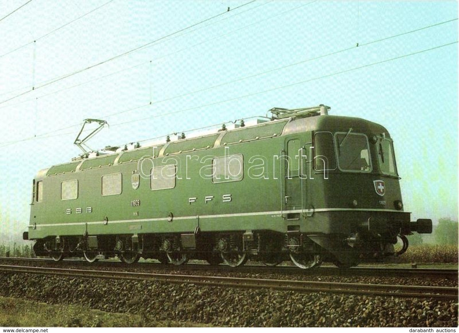 ** 10 Db MODERN Használatlan Német Villanyos Mozdony Motívumlap / 10 Modern Unused German Electric Locomotive Motive Pos - Unclassified