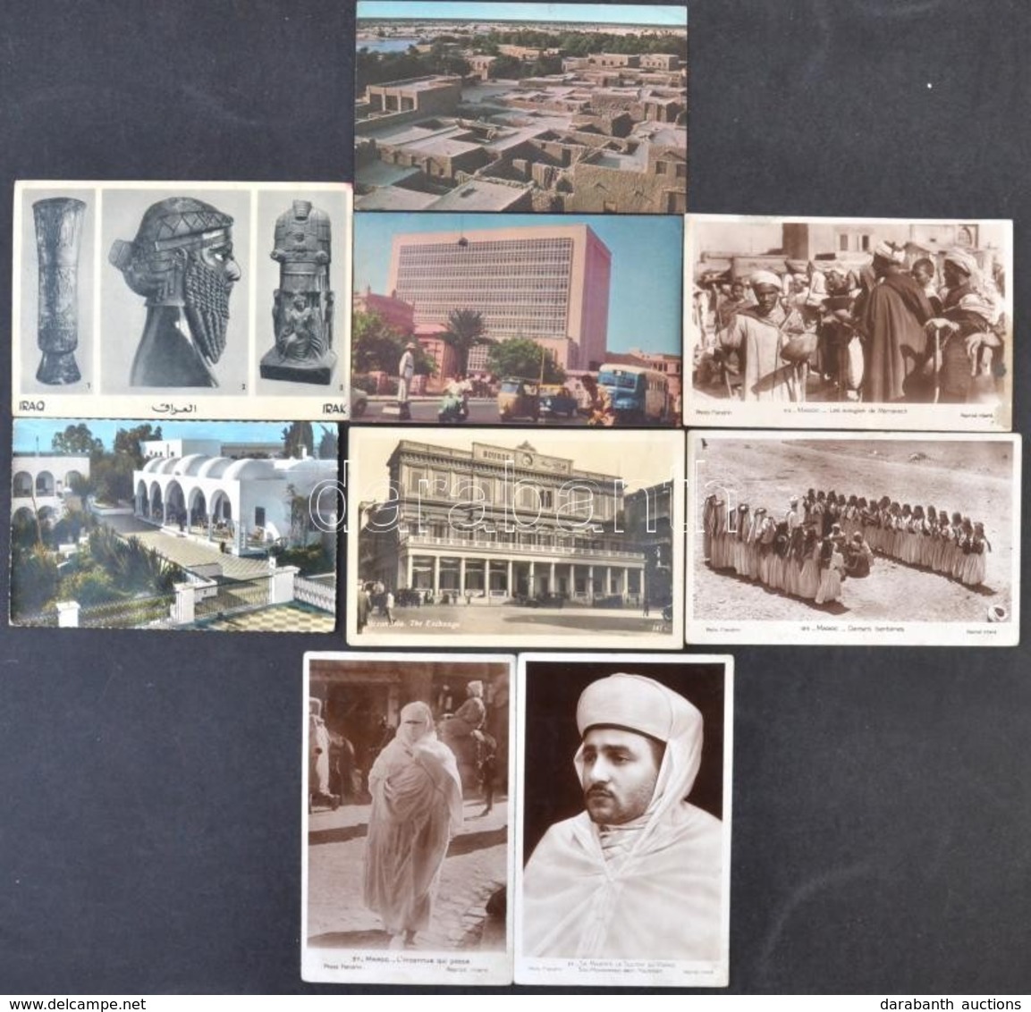 ** * 9 Db VEGYES Közel-keleti és Arab Városképes Lap / 9 Mixed Middle-Eastern And Arabian Town View Postcards - Non Classés