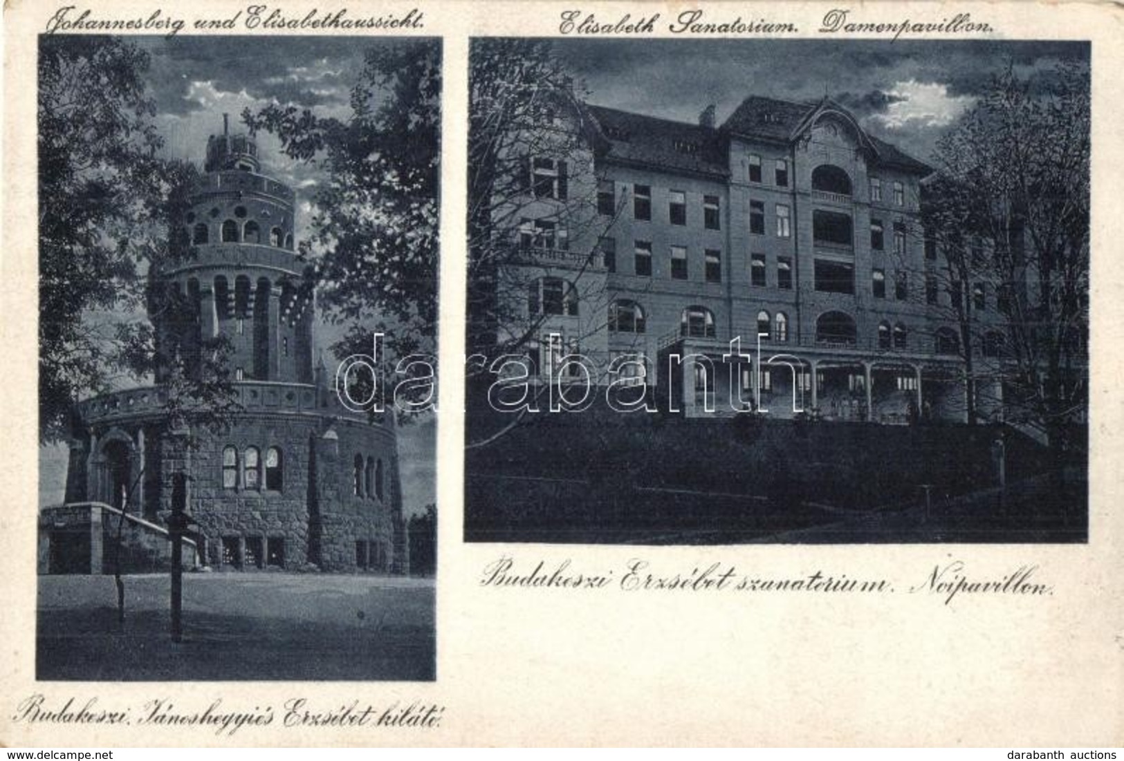 ** T2 Budakeszi, Erzsébet Szanatórium, Női Pavilon, Jánoshegyi és Erzsébet Kilátó, Este - Zonder Classificatie
