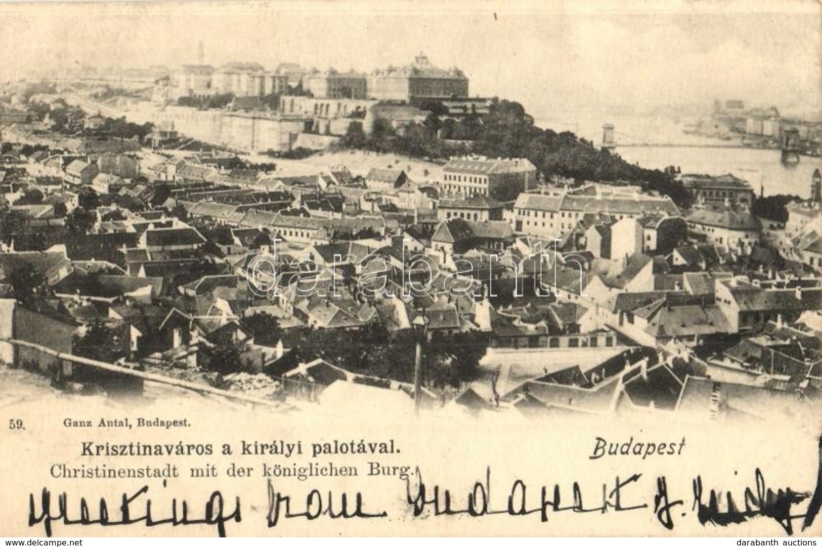 * T2 1901 Budapest I. Krisztinaváros, Királyi Palota. Ganz Antal 59. - Unclassified