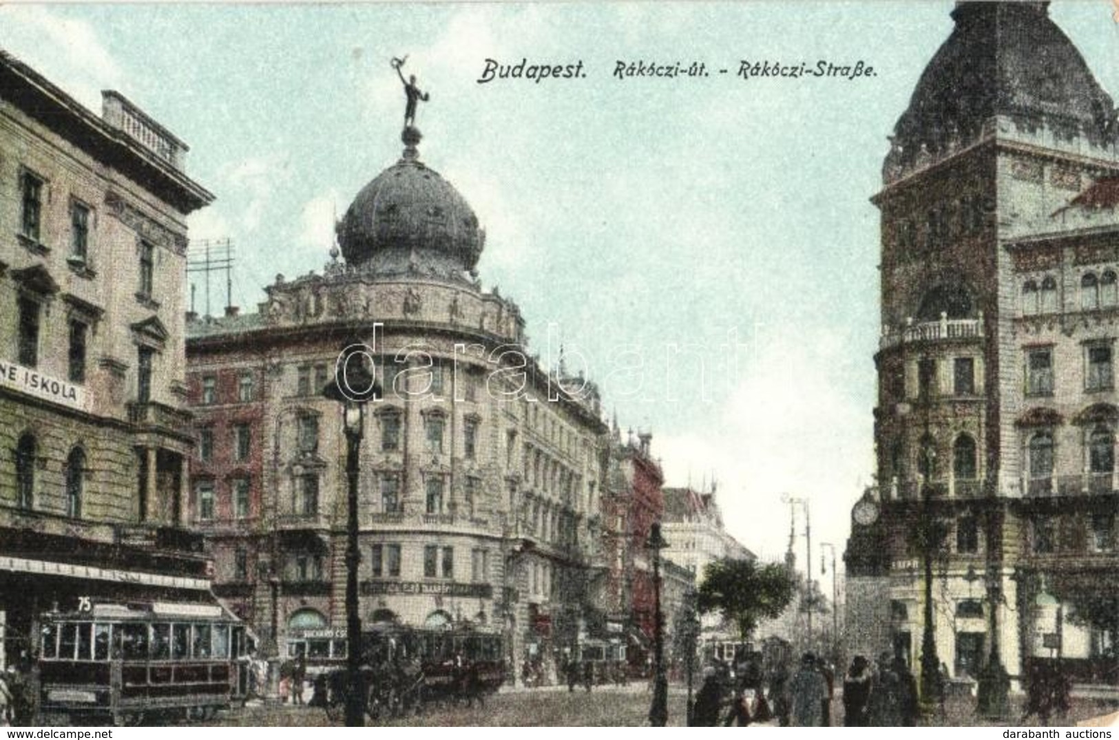 ** T2/T3 Budapest VIII. Rákóczi út (Blaha Lujza Tér), Zene Iskola, Villamosok  (EK) - Ohne Zuordnung