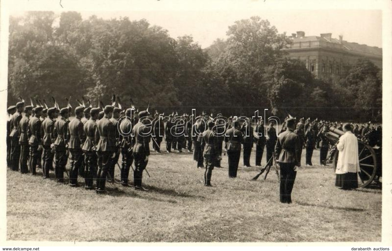 * T2 Budapest VIII. M. Kir. Honvéd Ludovika Akadémia, Tisztavatás, Darutollas Tisztek. Schäffer Udv. Fényképész Photo - Unclassified