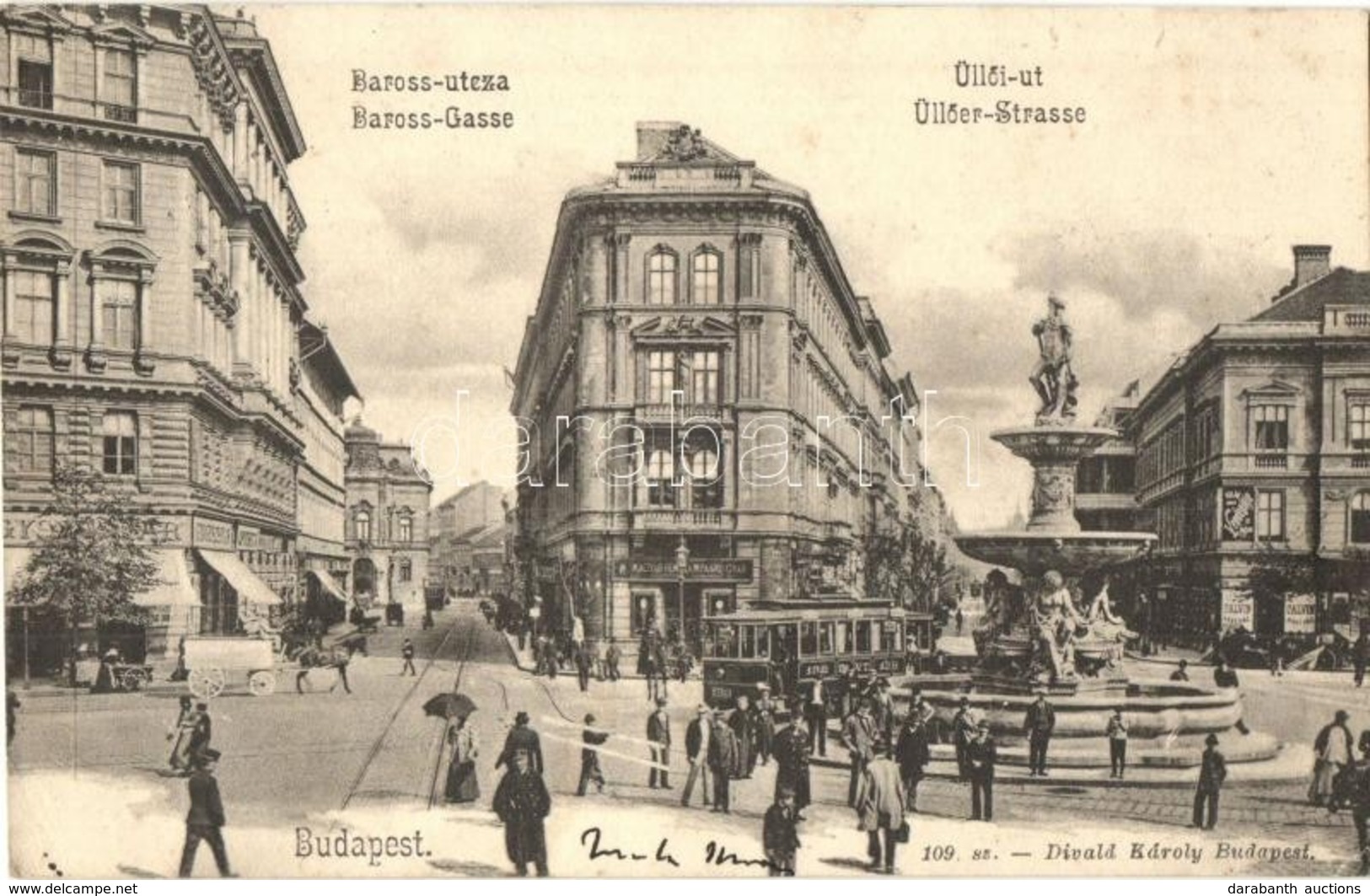 T2/T3 1902 Budapest VIII. Baross Utca, Üllői út, Kálvin Tér, Villamos, Gyógyszertár, Magyar Lámpagyár üzlete, Calvin Káv - Unclassified