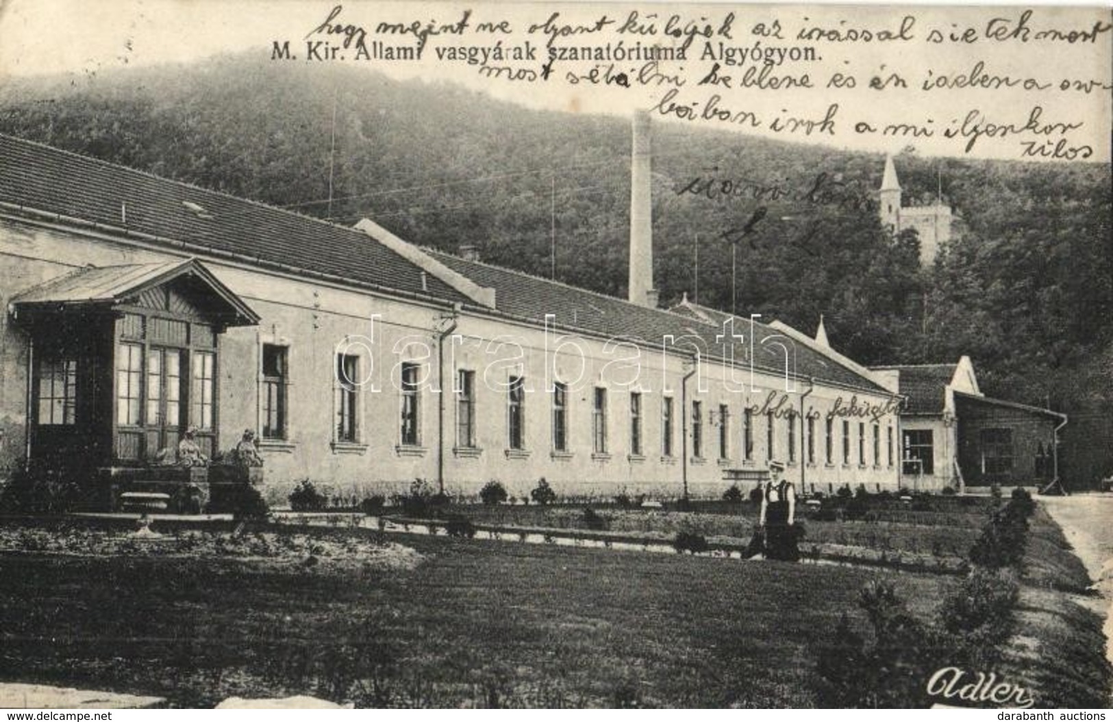 T2 Algyógy, Geoagiu; M. Kir. Állami Vasgyárak Szanatóriuma. Adler Fényirda 1911. / Sanatorium Of The Iron Works - Ohne Zuordnung