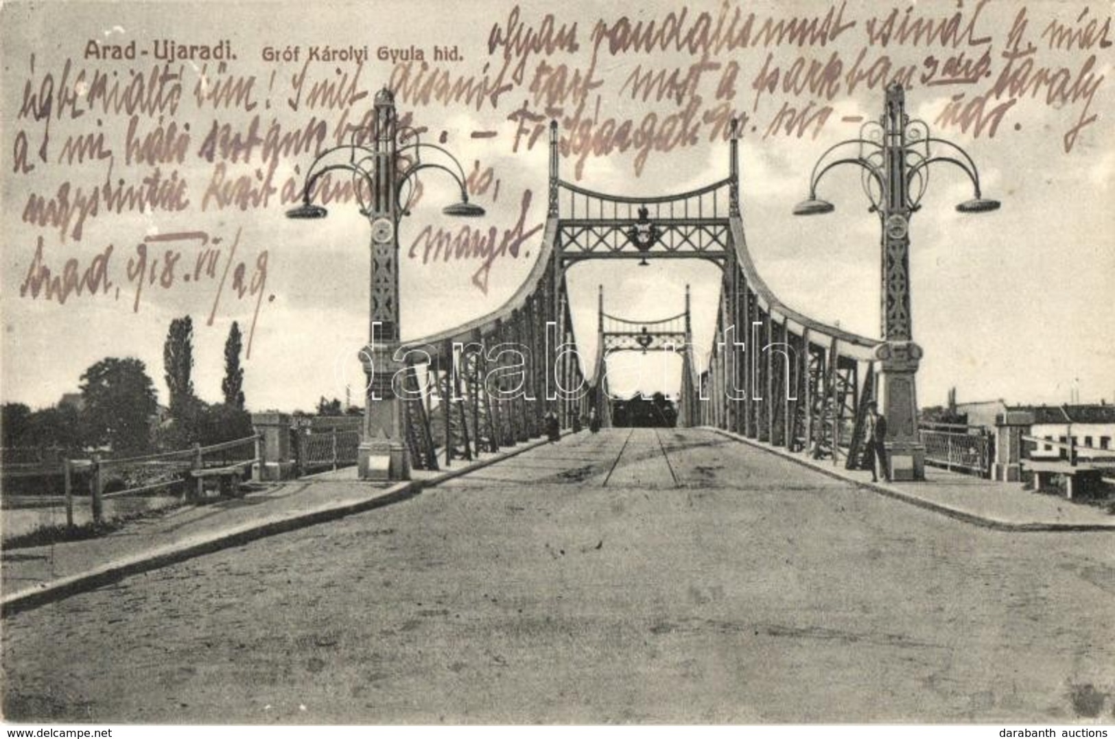 T2/T3 Arad, Újarad, Aradul Nou; Gróf Károlyi Gyula Híd. Bloch H. Kiadása / Bridge + Von Der Armee Im Felde + Retablierun - Unclassified