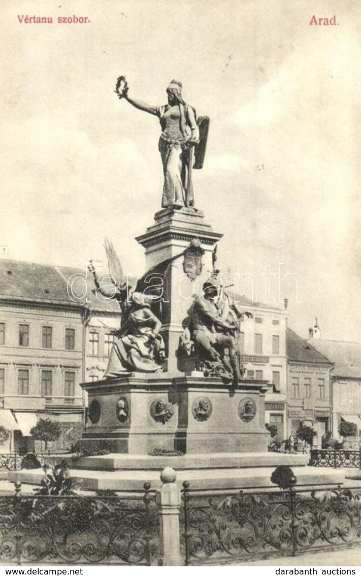 T2 Arad, Vértanú Szobor, Hubert J. és Társa üzlete, Szappan és Gyertya Gyár / Monument, Shops, Soap And Candle Factory - Ohne Zuordnung