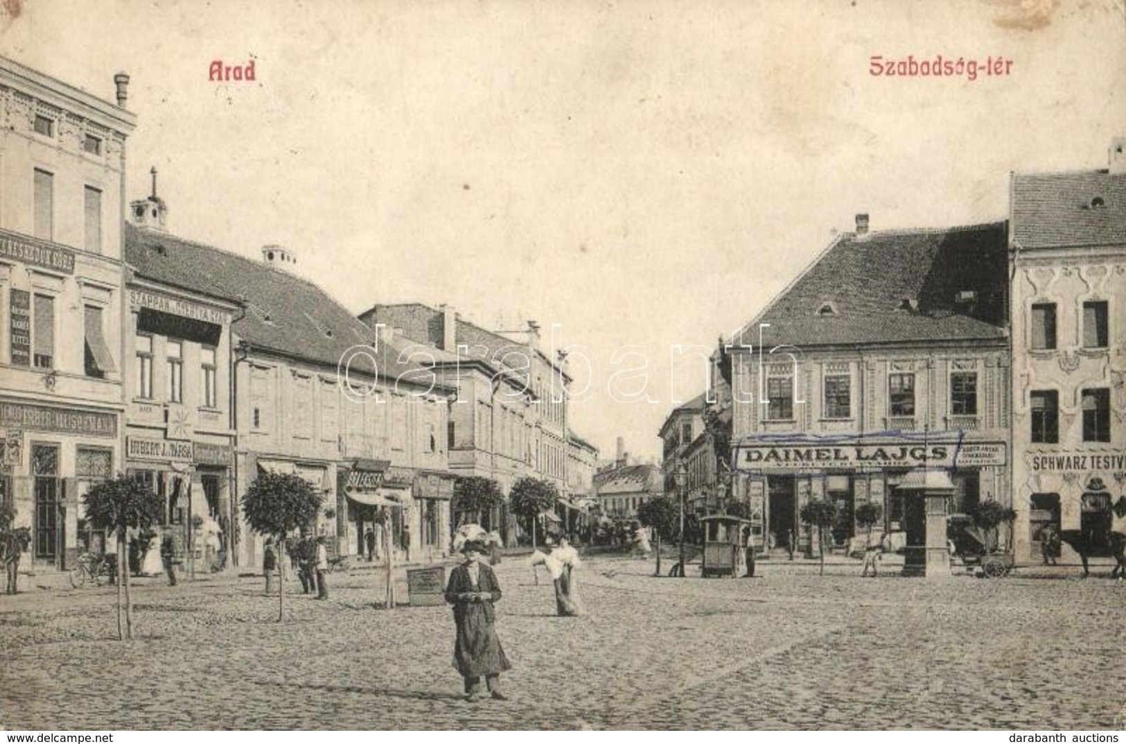 T3 1908 Arad, Szabadság Tér, Szappan és Gyertyagyár, Hubert J. és Társa, Erber és Fleischmann, Rosenberg József, Daimel  - Zonder Classificatie