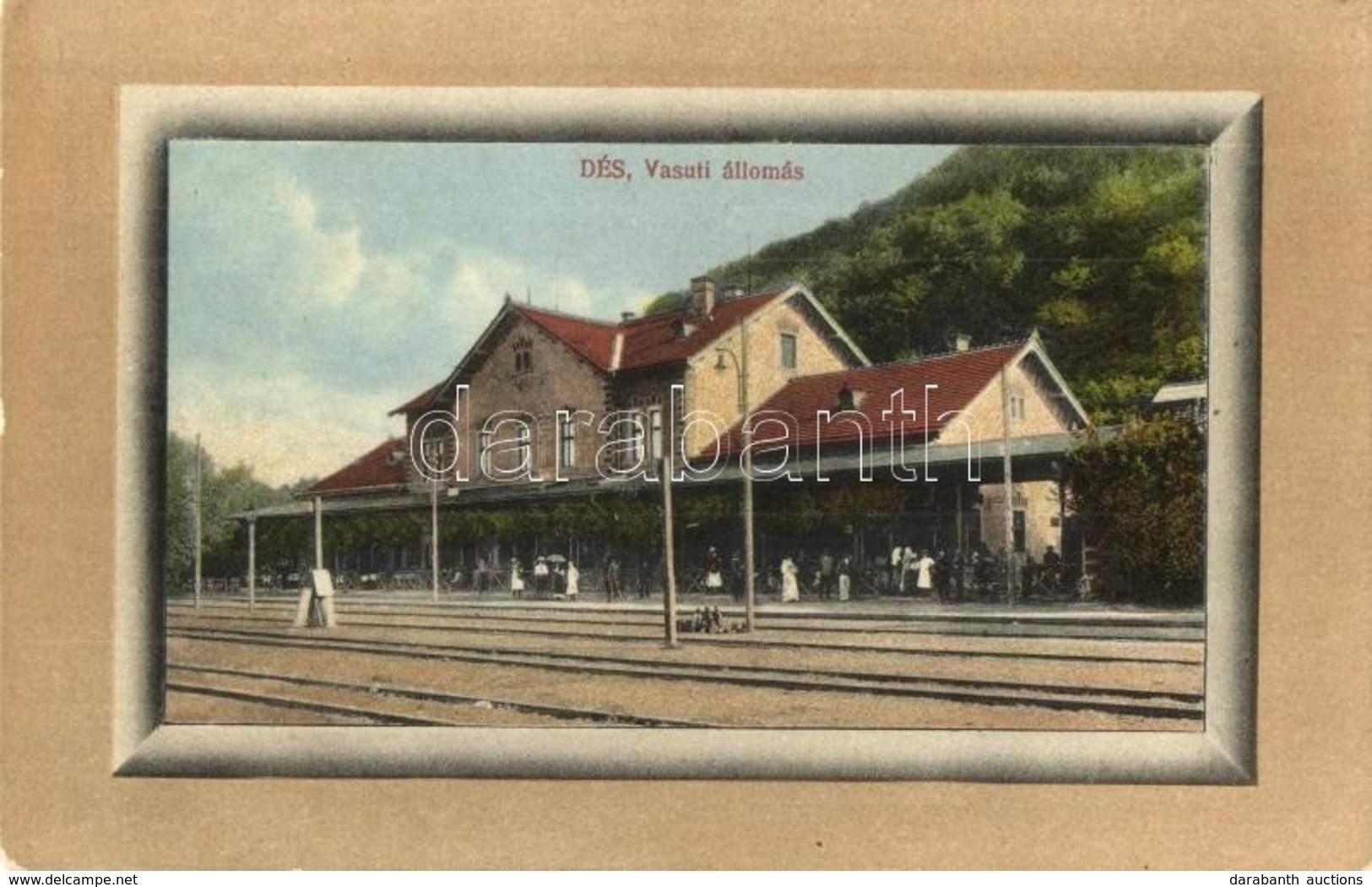 * T2 Dés, Dej; Vasútállomás. Kiadja Galócsi Samu / Bahnhof / Gara / Railway Station - Unclassified