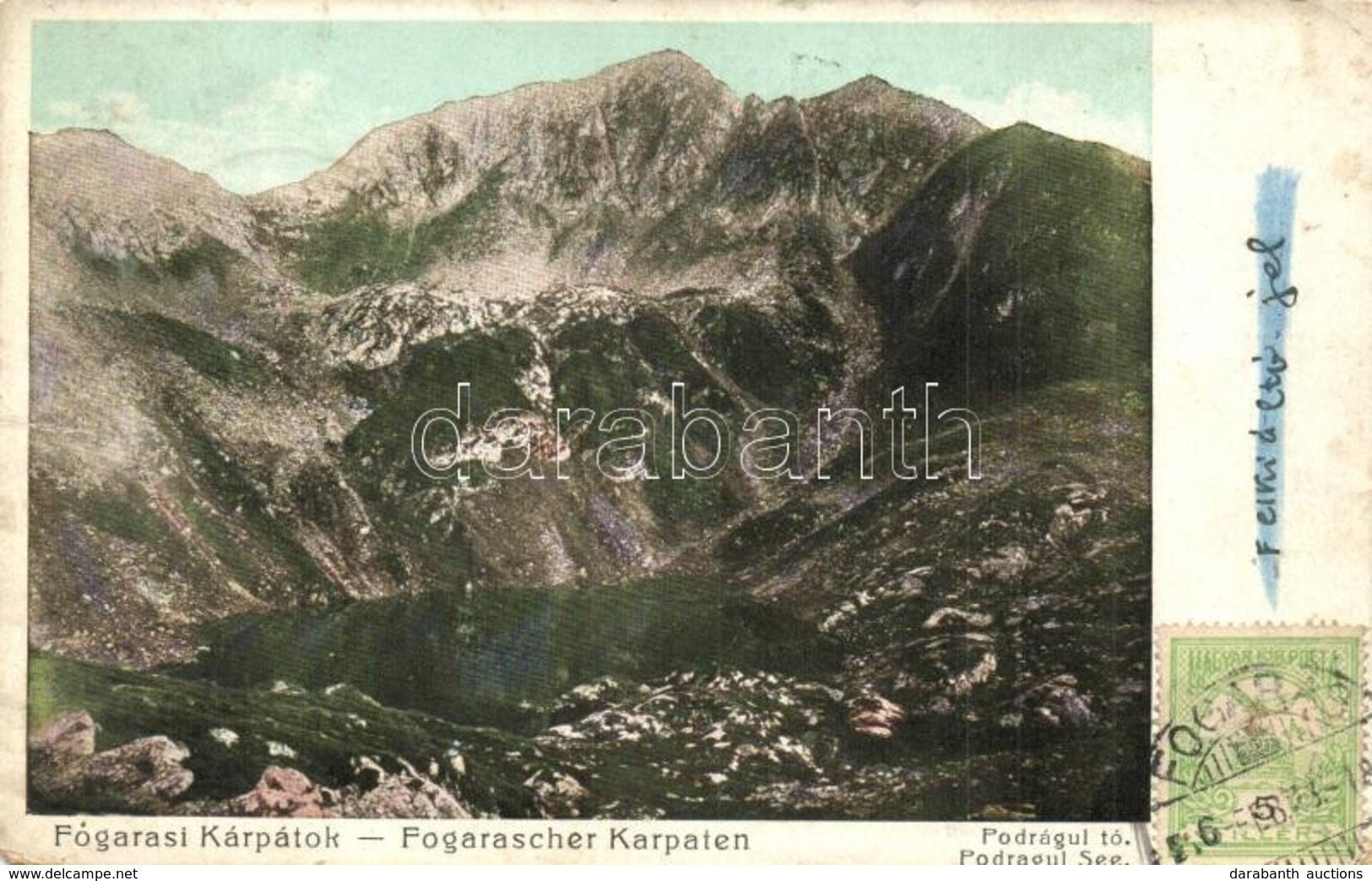 T2/T3 Fogarasi-havasok (Fogarasi Kárpátok), Fogarascher Karpathen, Muntii Fagarasului; Podrágul-tó / Podragu Lake. TCV C - Ohne Zuordnung