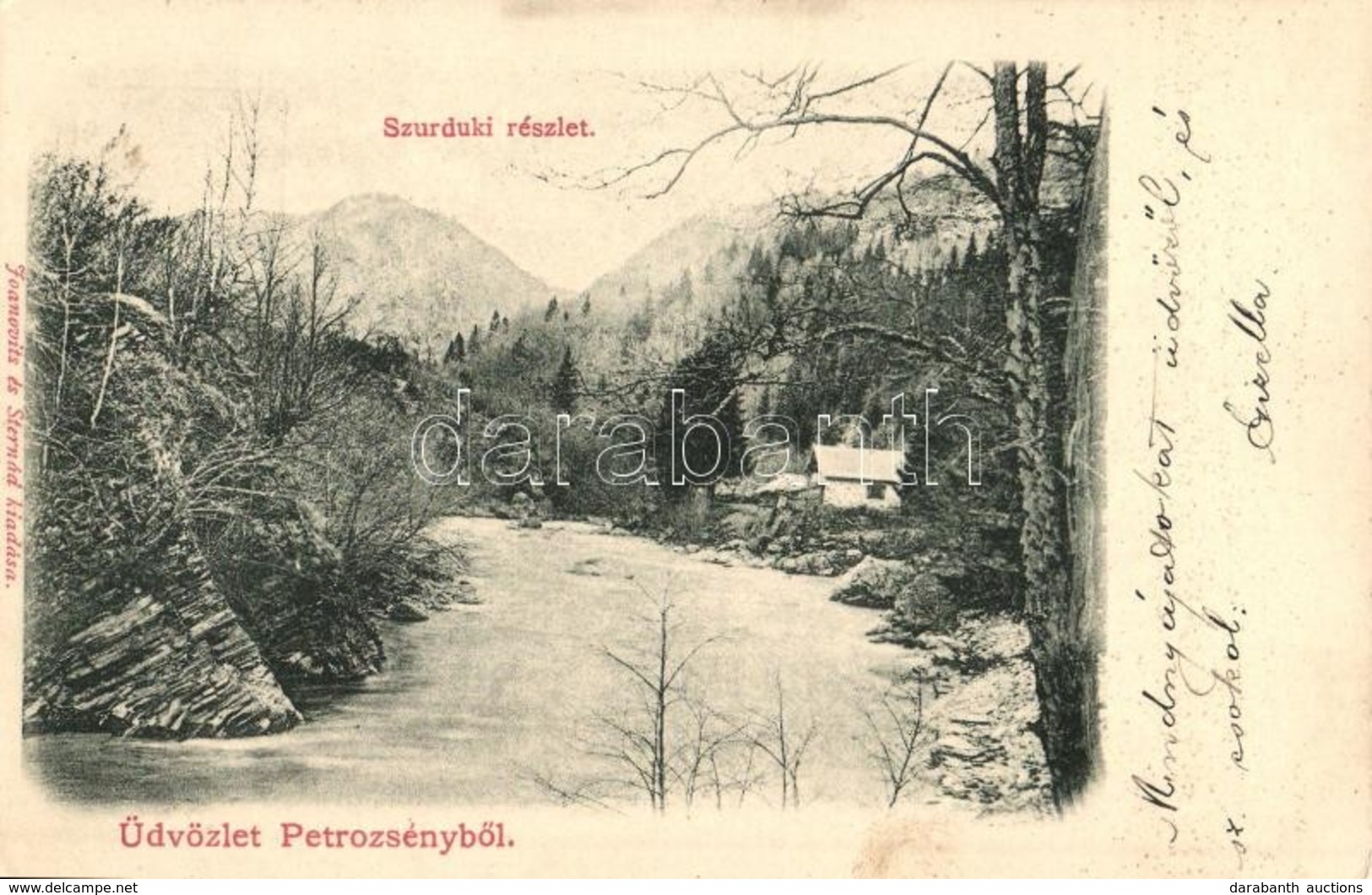 T2 1901 Petrozsény, Petrosani; Szurduki Részlet. Joánovits és Sternád Kiadása / Surduc Gorge - Ohne Zuordnung