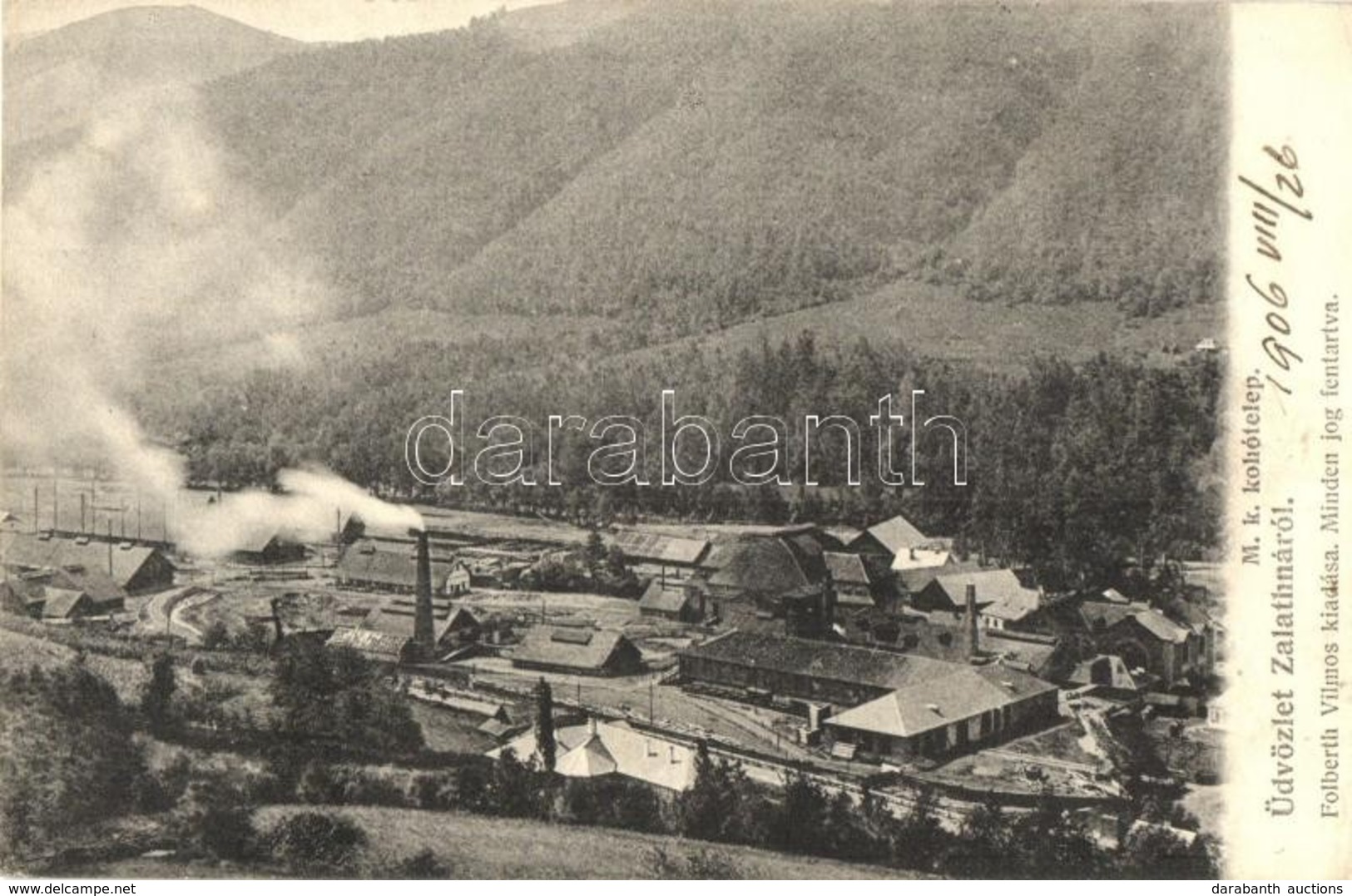 * T2 Zalatna, Zlatna; M. K. Kohótelep. Folberth Vilmos Kiadása / Furnace, Factory - Ohne Zuordnung