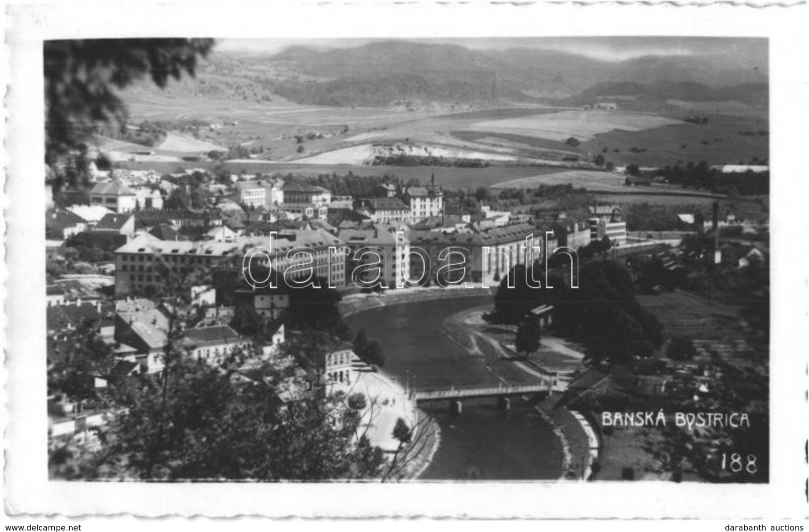 T2 Besztercebánya, Banská Bystrica; Látkép A Garam Folyóval, Híd / General View With Hron River, Bridge - Zonder Classificatie