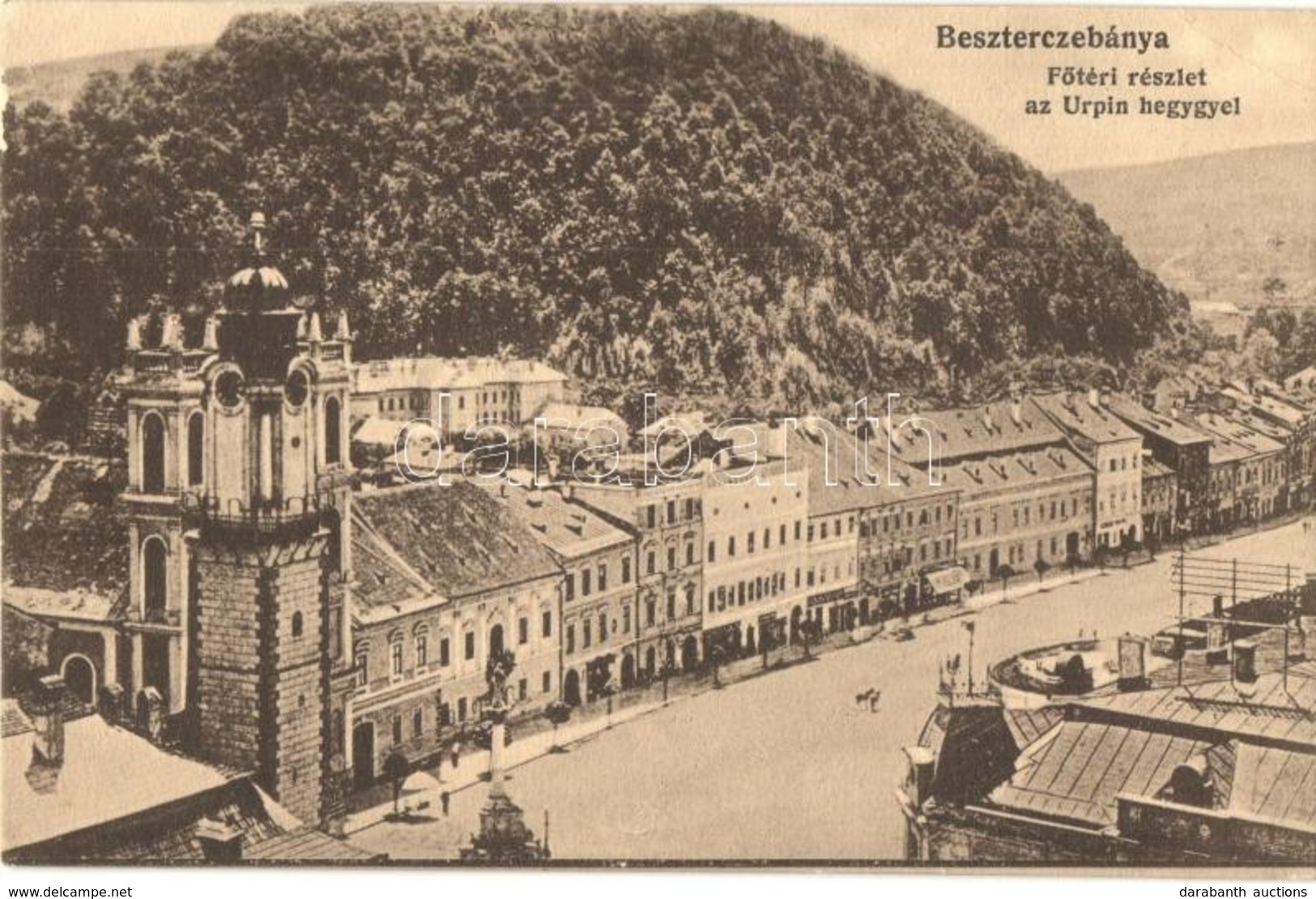 ** T2/T3 Besztercebánya, Banská Bystrica; Fő Tér Az Urpin-heggyel. Havelka József Kiadása / Main Square, Urpín Mountain  - Zonder Classificatie