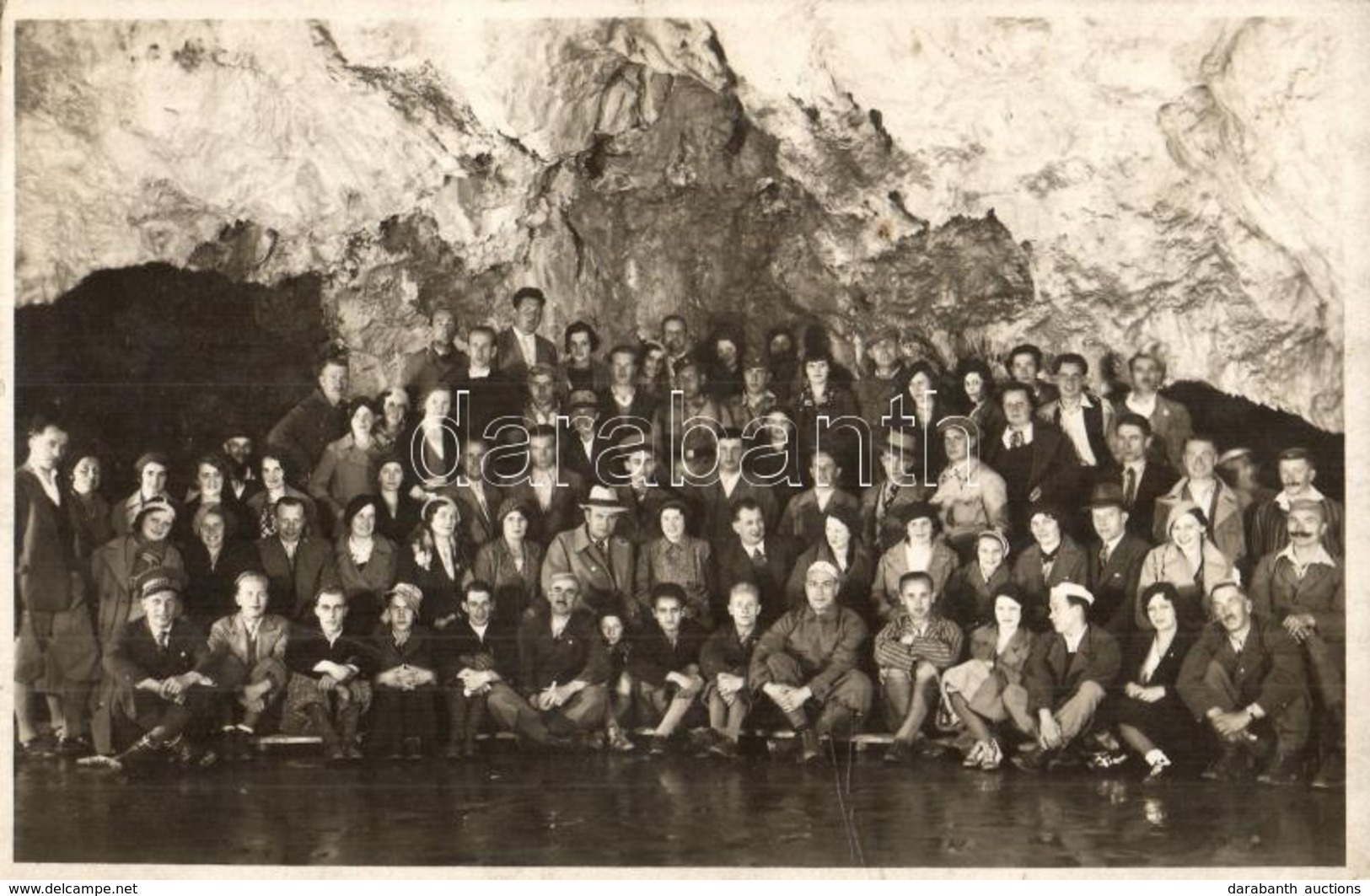 * T2/T3 1936 Deménfalu, Deménvölgy, Demänovská Dolina, Demänovské Jaskyne (Liptószentmiklós, Liptovsky Mikulás); Turistá - Ohne Zuordnung