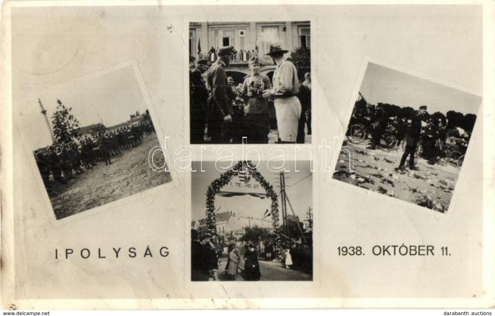 T2/T3 1938 Ipolyság, Sahy; Bevonulás, Cserkészek, Kerékpáros Katonák / Entry Of The Hungarian Troops, Irredenta, Scouts, - Unclassified