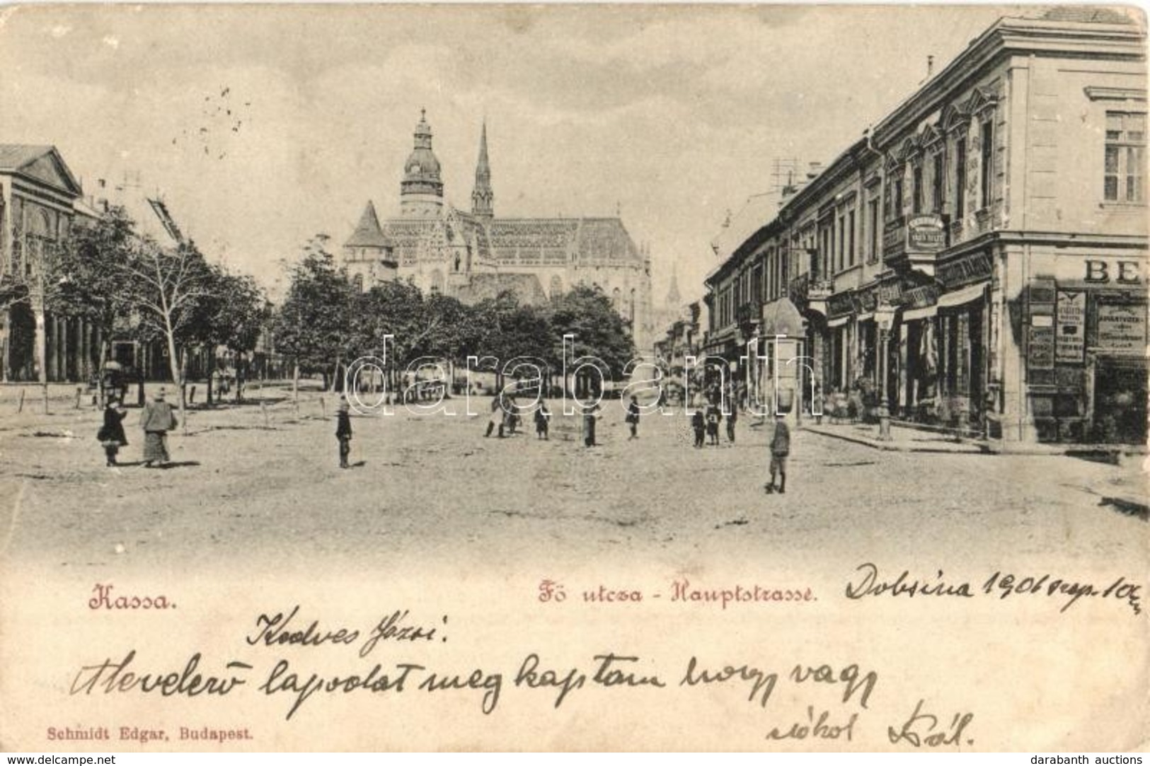 T2/T3 Kassa, Kosice; Fő Utca, üzletek / Main Street With Shops (kicsit ázott Sarok / Slightly Wet Corner) - Unclassified