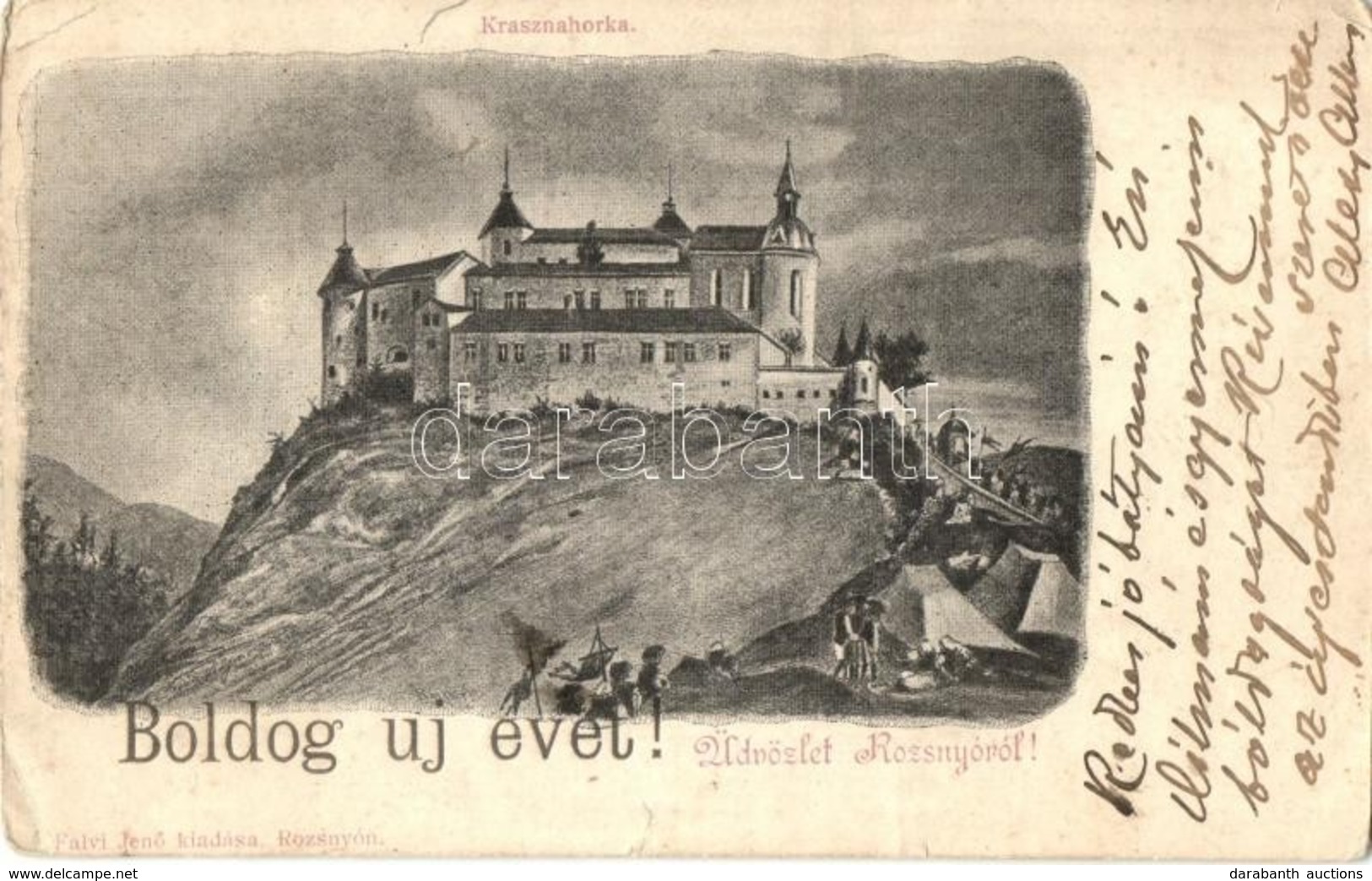 * T3 1902 Krasznahorkaváralja, Krásnohorské Podhradie (Rozsnyó); Vár. Kiadja Falvi Jenő / Castle / Schloss S: Bálint B.  - Unclassified